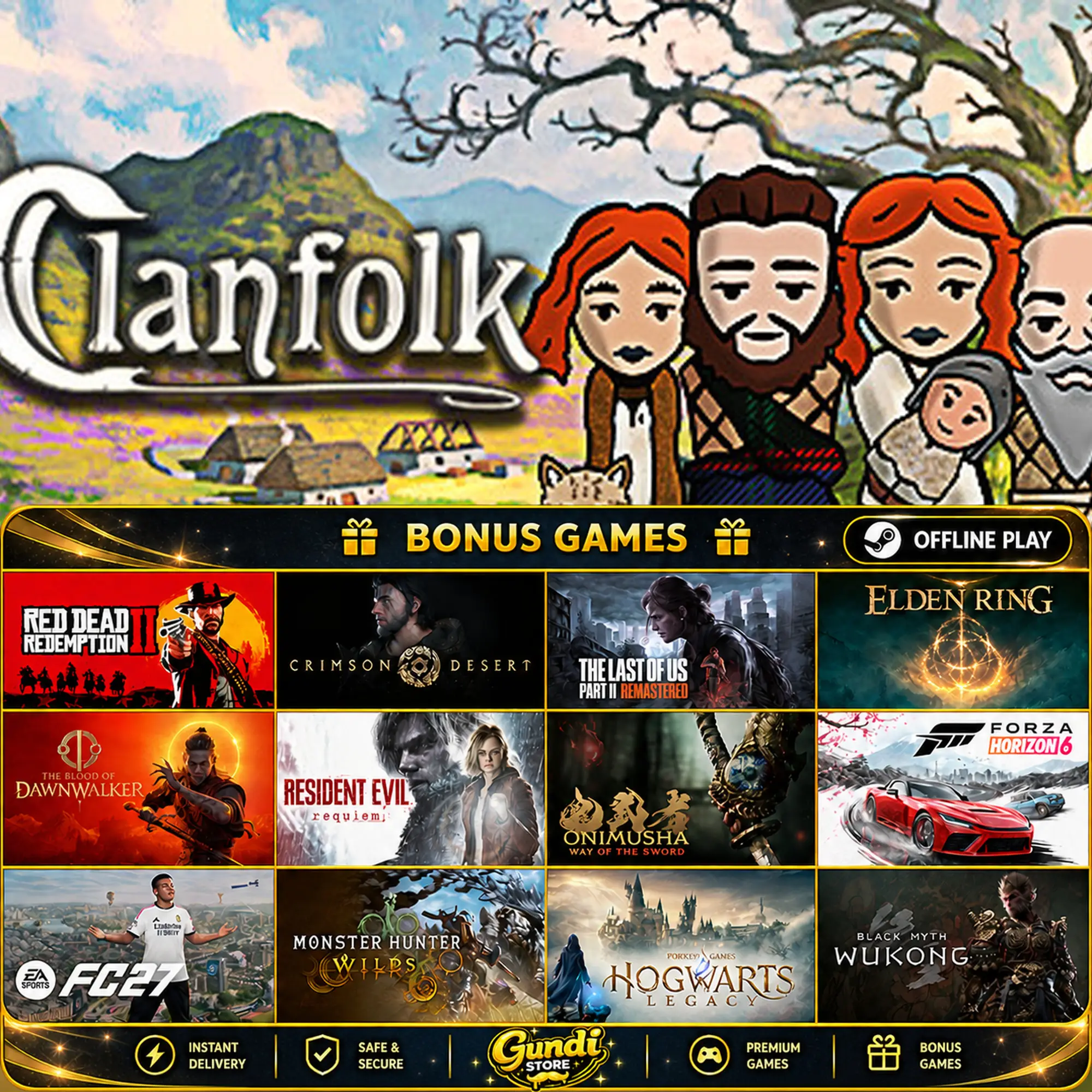 [AUTO CODE] - Clanfolk + BONUS GAME