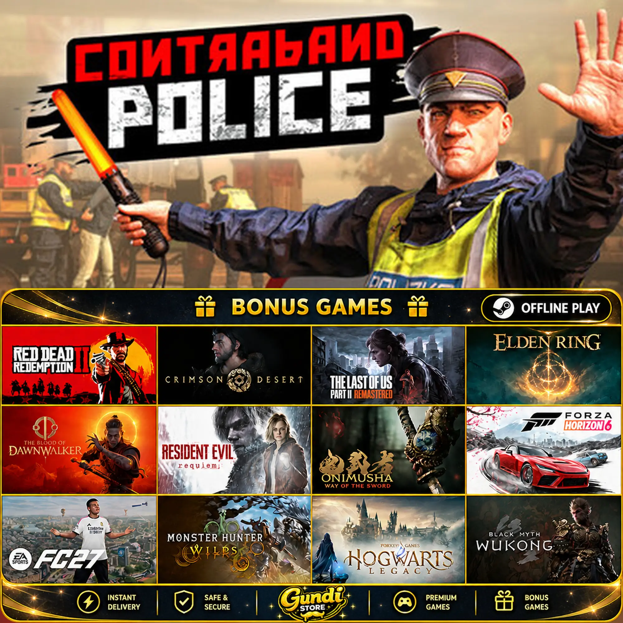 [AUTO CODE] - Contraband Police + BONUS GAME