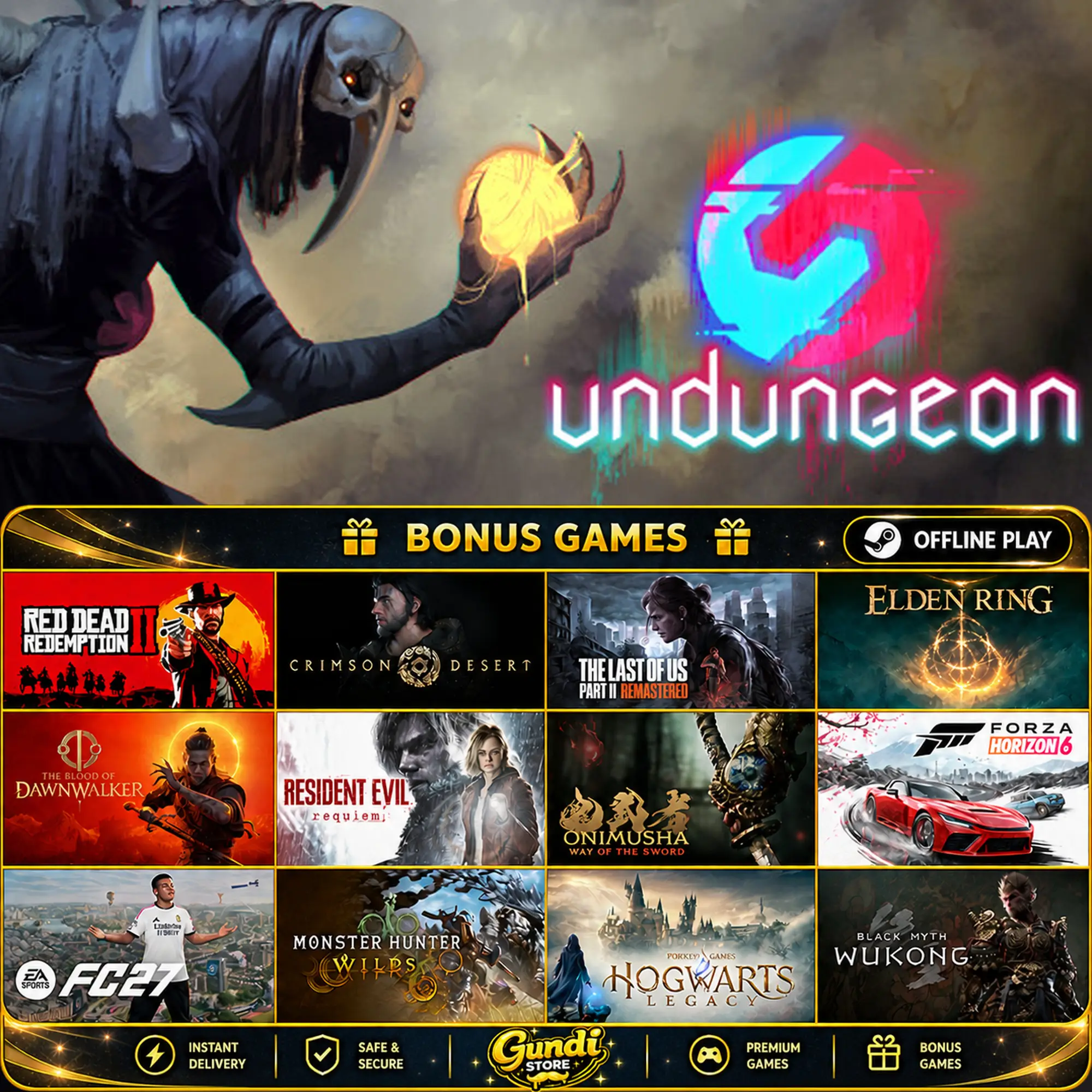 [AUTO CODE] - Undungeon + BONUS GAME