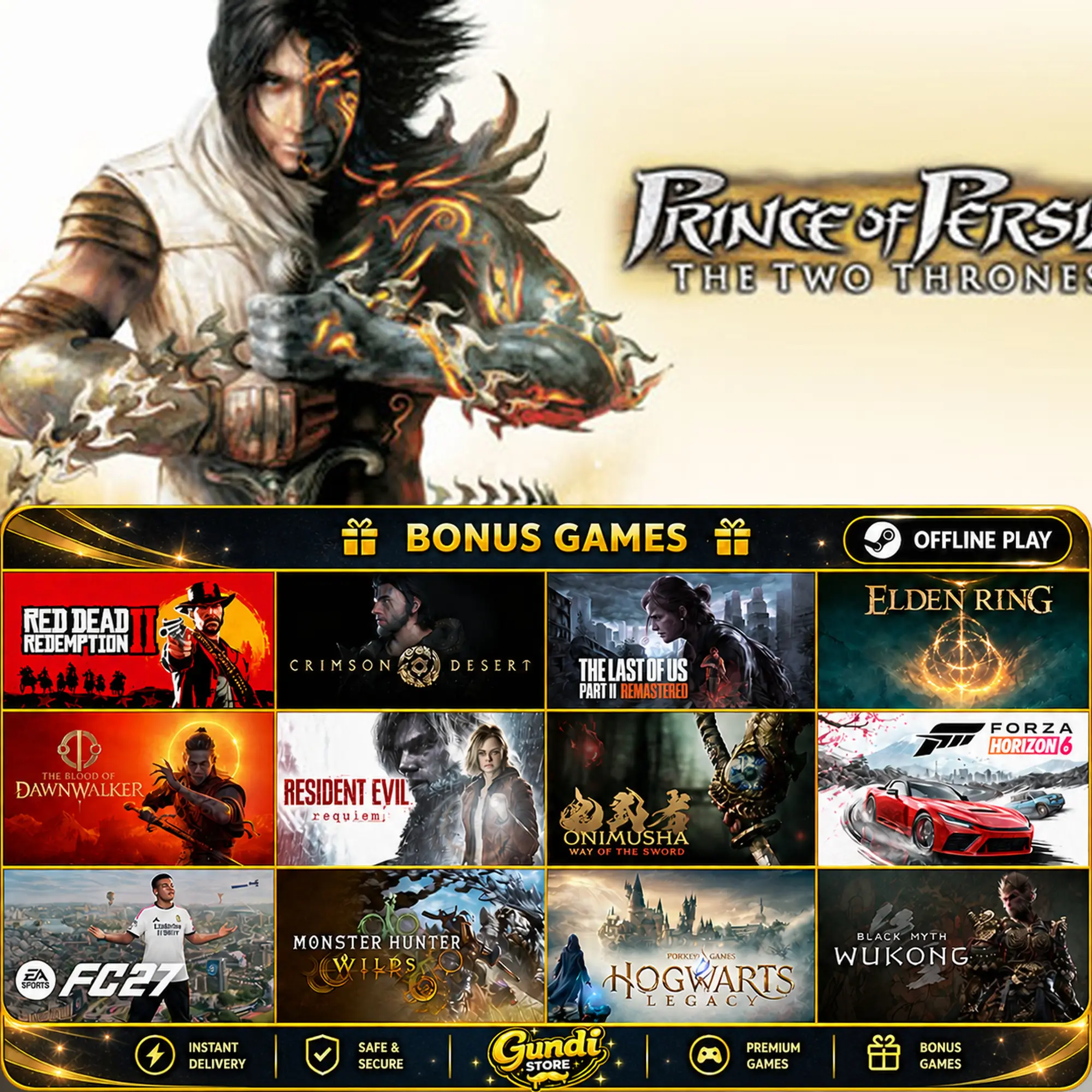 [AUTO CODE] - Prince of Persia_ The Two Thrones + BONUS GAME