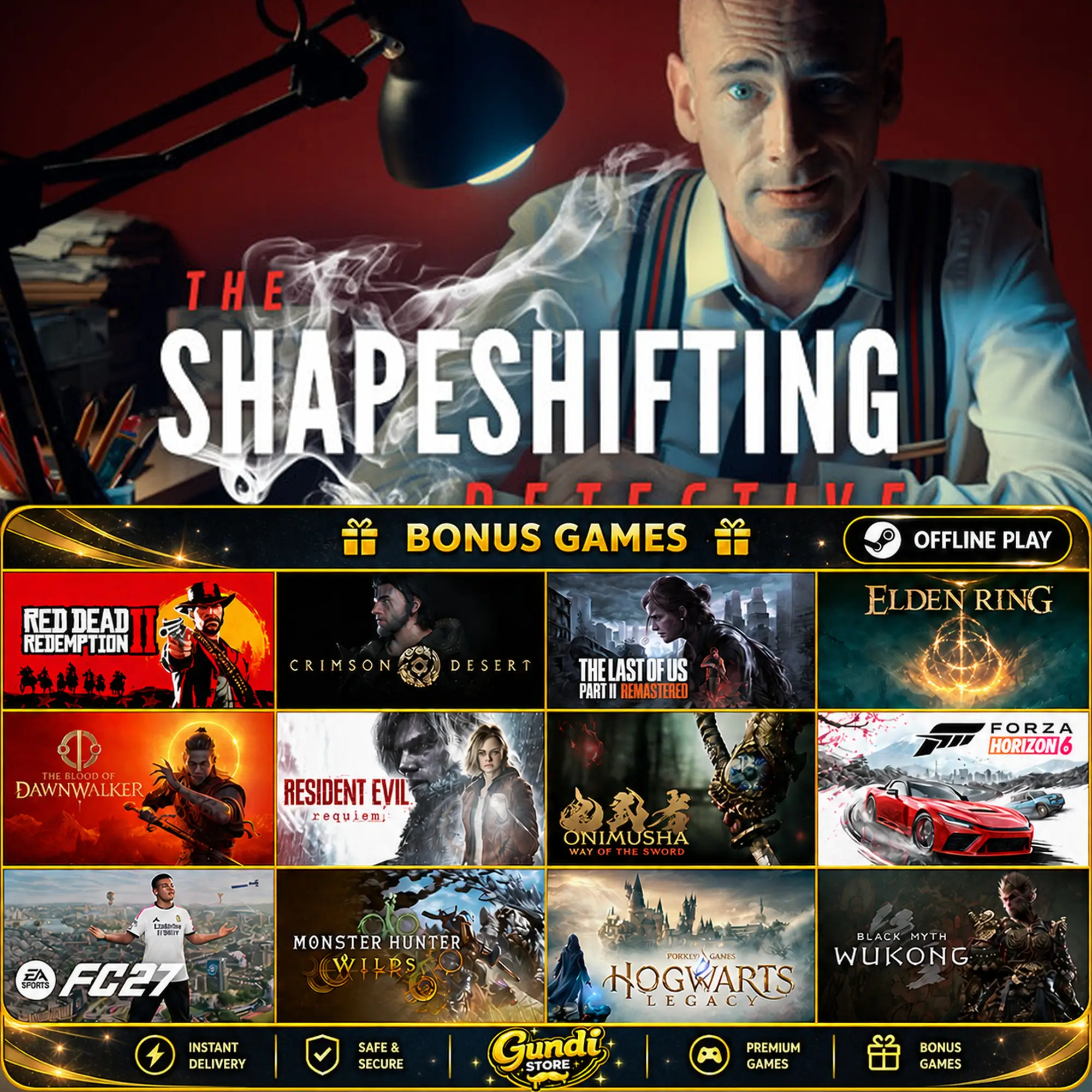 [AUTO CODE] - The Shapeshifting Detective + BONUS GAME