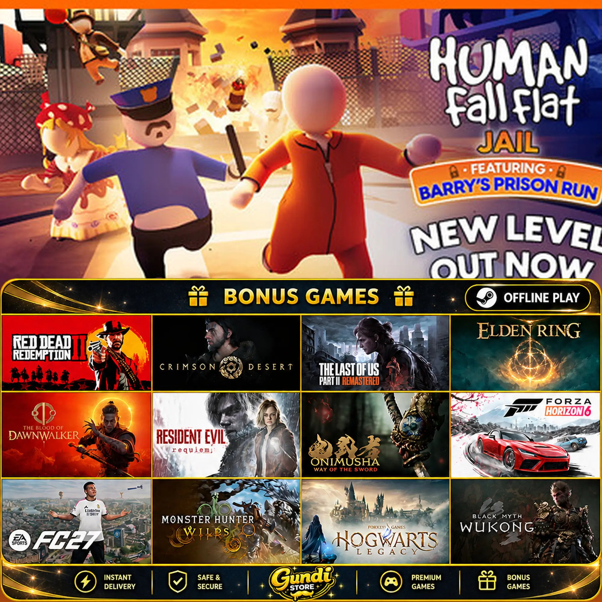 [AUTO CODE] - Human Fall Flat + BONUS GAME