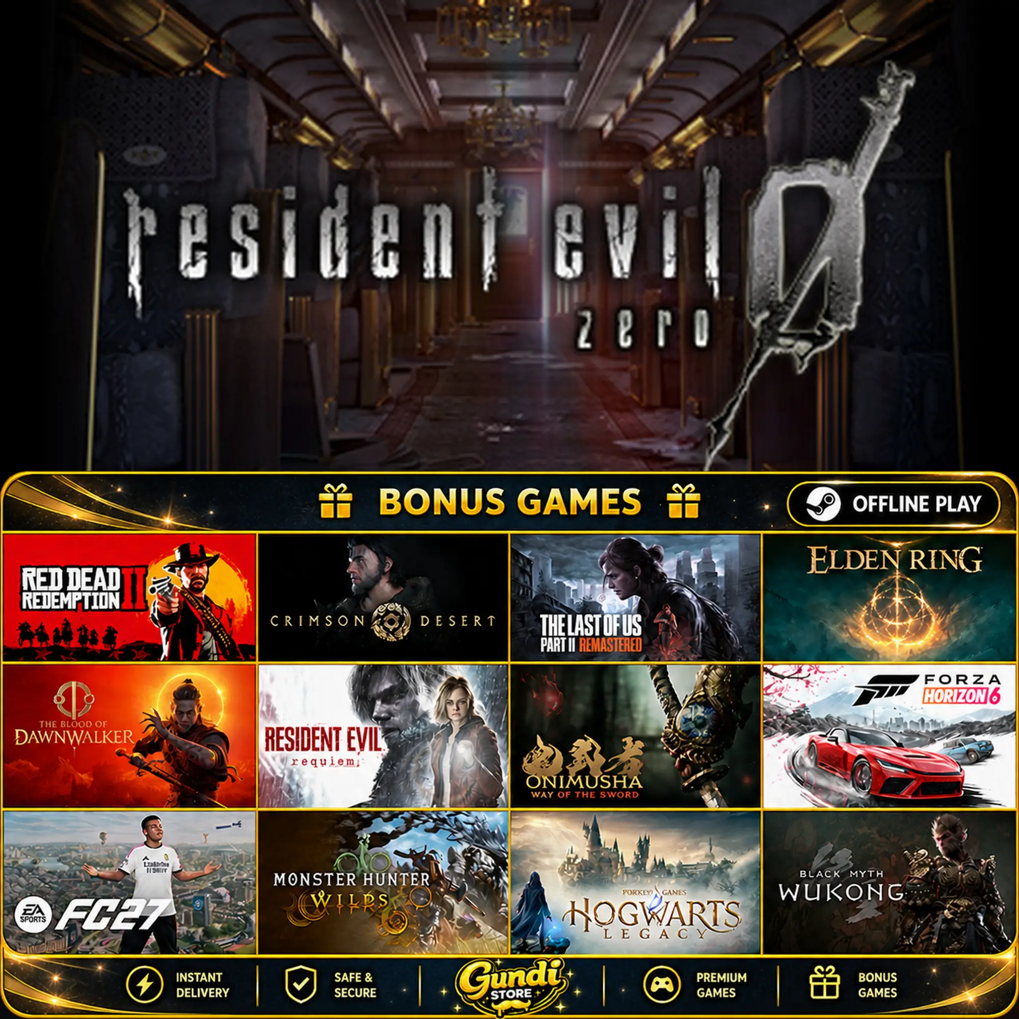 [AUTO CODE] - Resident Evil 0 + BONUS GAME