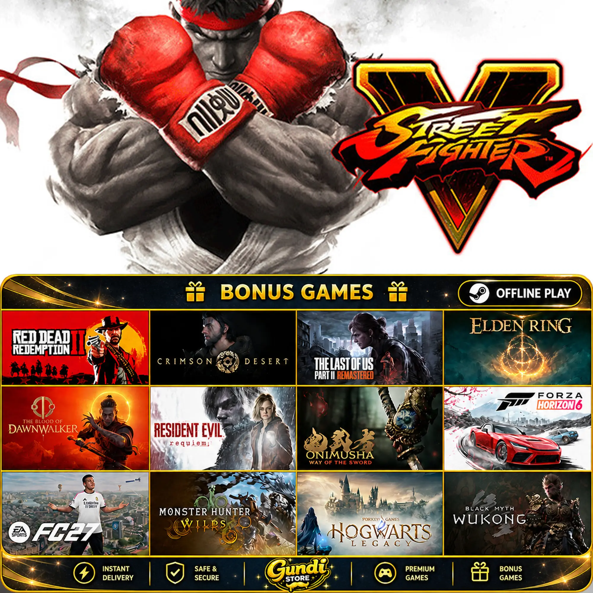 [AUTO CODE] - Street Fighter V + BONUS GAME