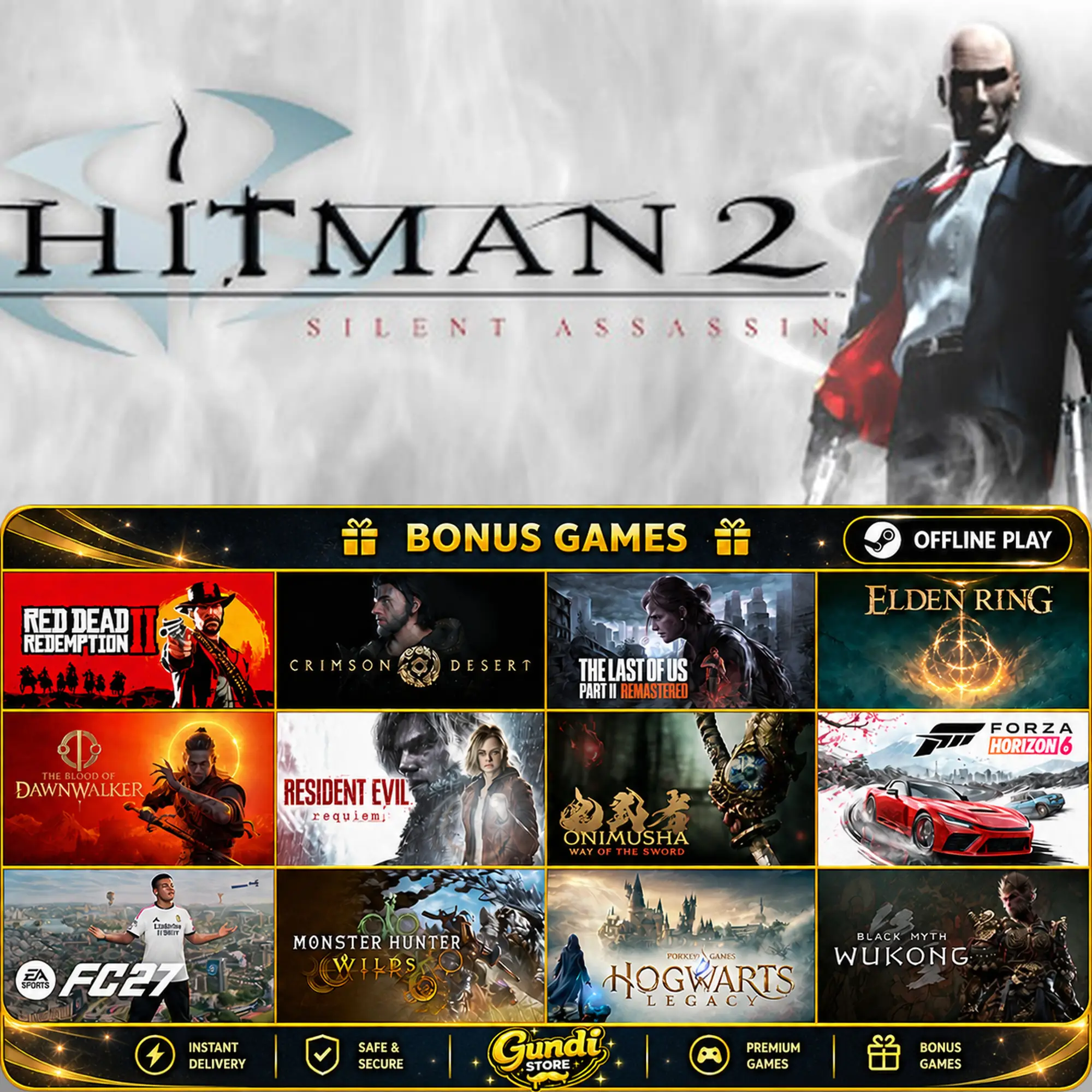 [AUTO CODE] - Hitman 2_ Silent Assassin + BONUS GAME