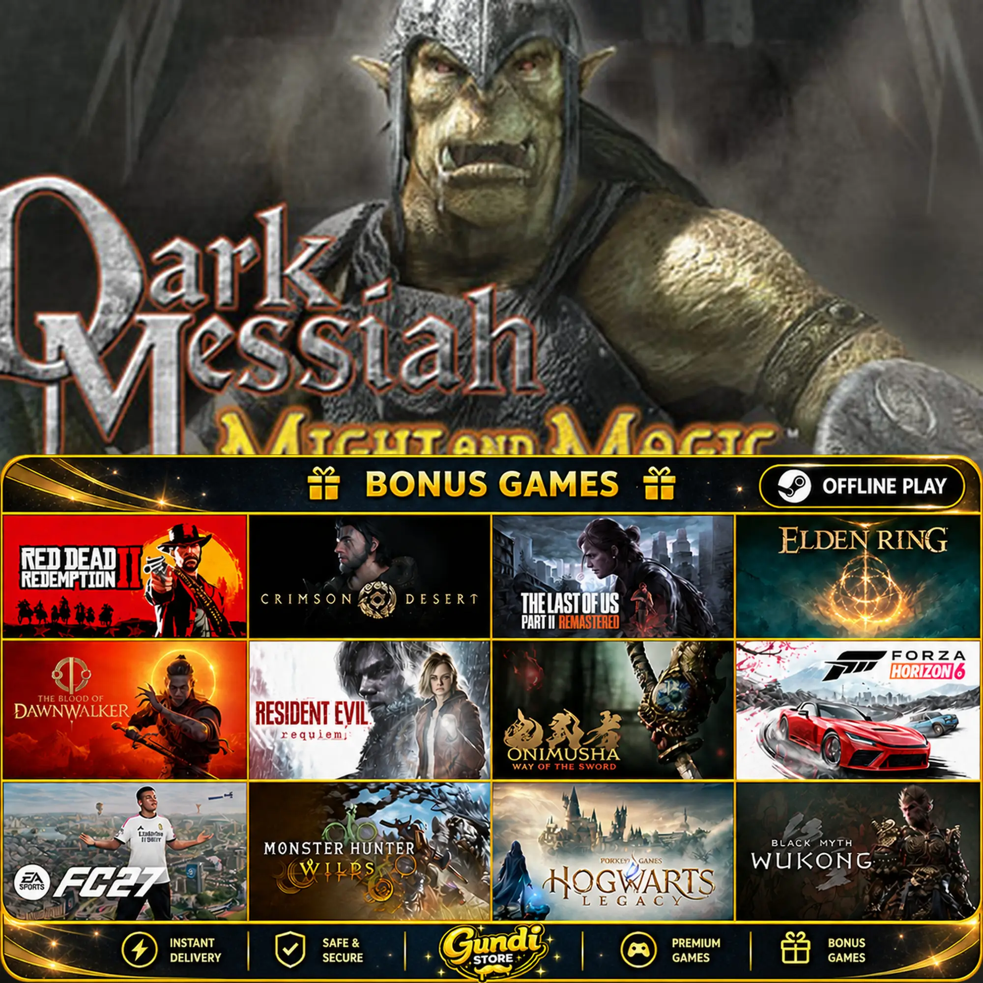 [AUTO CODE] - Dark Messiah of Might & Magic Single Player + BONUS GAME