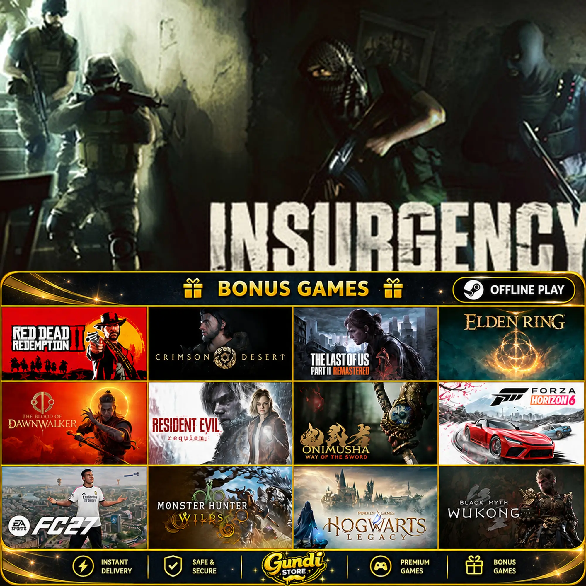 [AUTO CODE] - Insurgency + BONUS GAME
