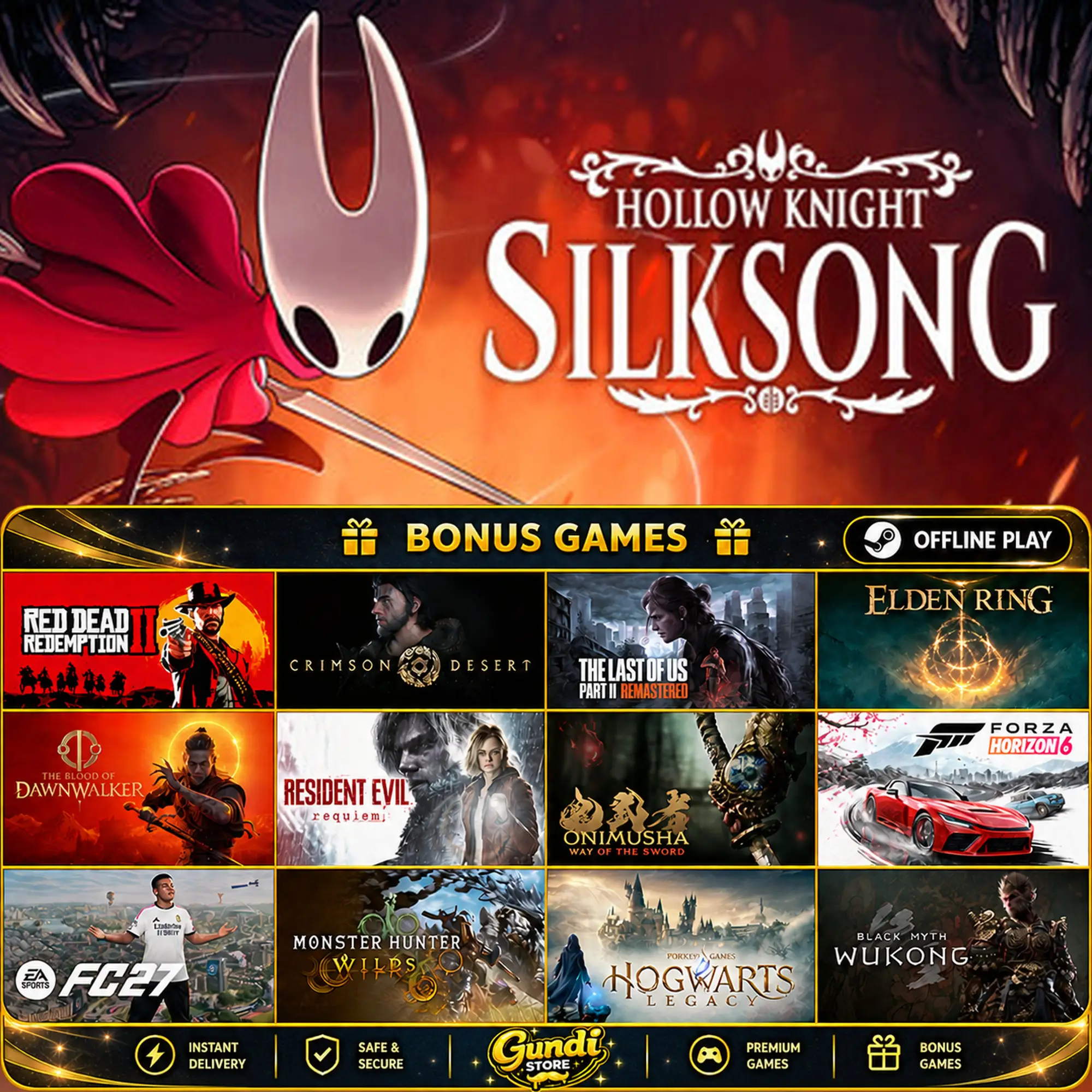 [AUTO CODE] - Hollow Knight_ Silksong + BONUS GAME