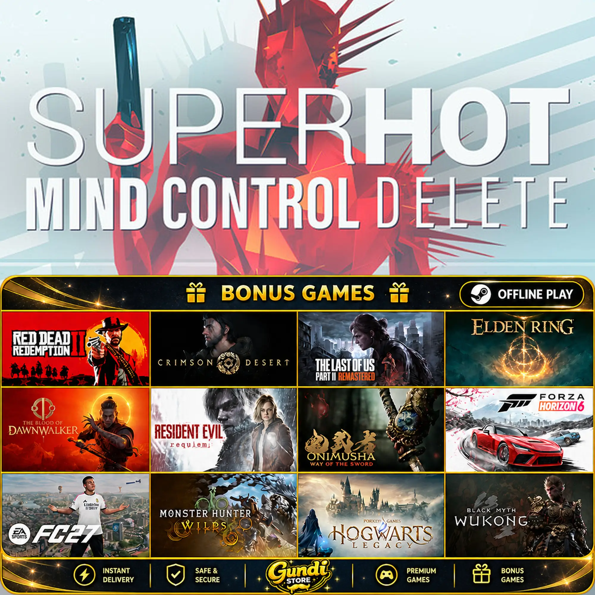 [AUTO CODE] - SUPERHOT_ MIND CONTROL DELETE + BONUS GAME