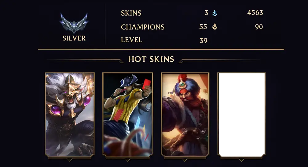 NA - SILVER III - 39 LVL - 3 SKIN