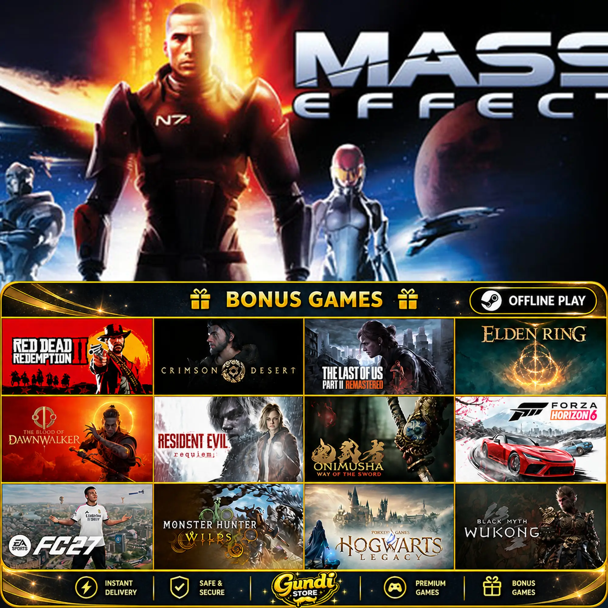 [AUTO CODE] - Mass Effect (2007) + BONUS GAME