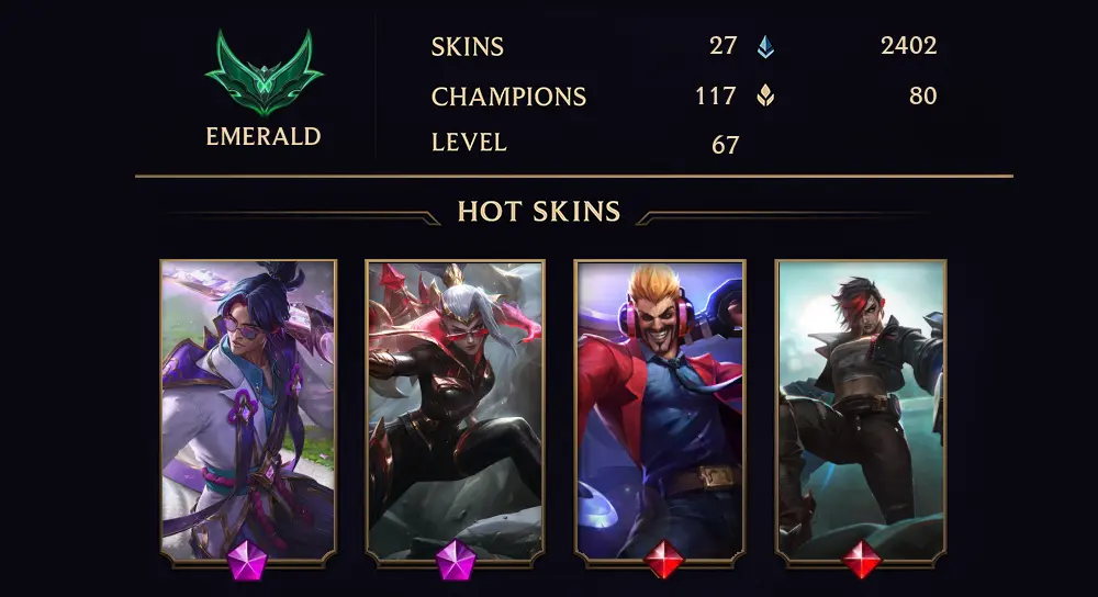 EMERALD II - 67 LVL - 27 SKIN