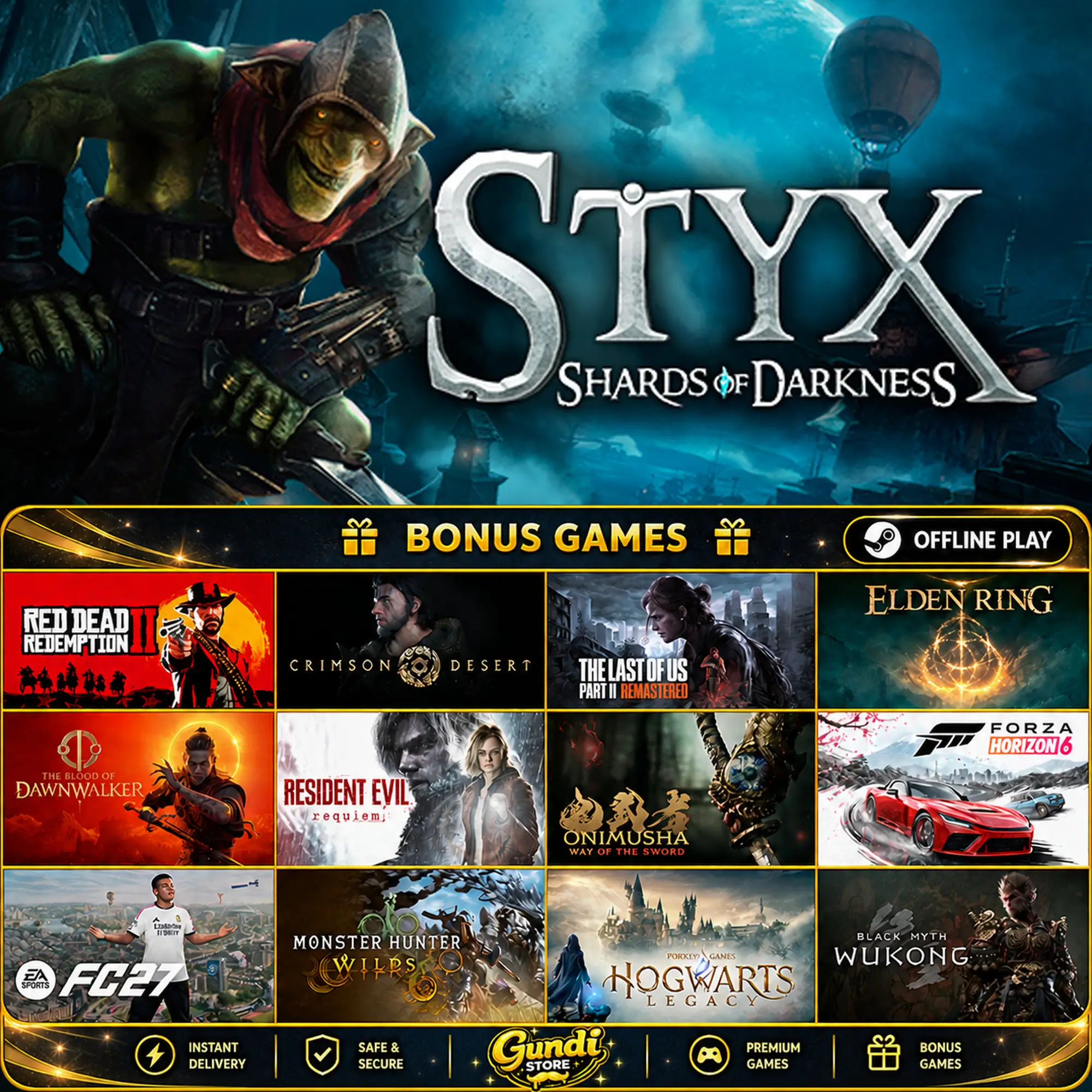 [AUTO CODE] - Styx_ Shards of Darkness + BONUS GAME