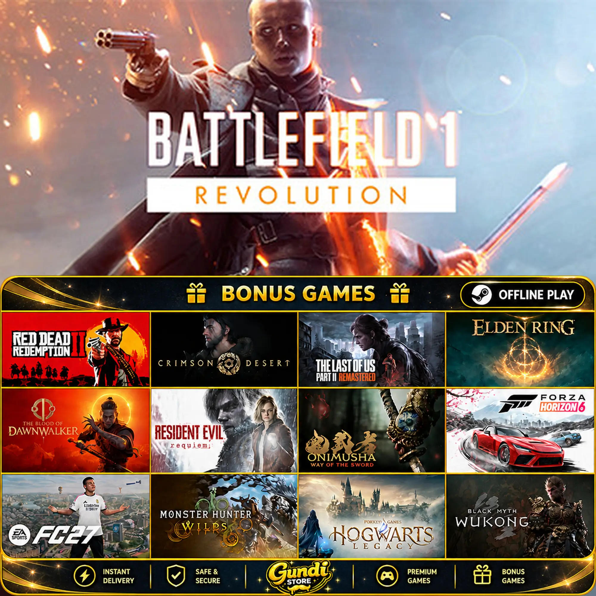 [AUTO CODE] - Battlefield 1 + BONUS GAME