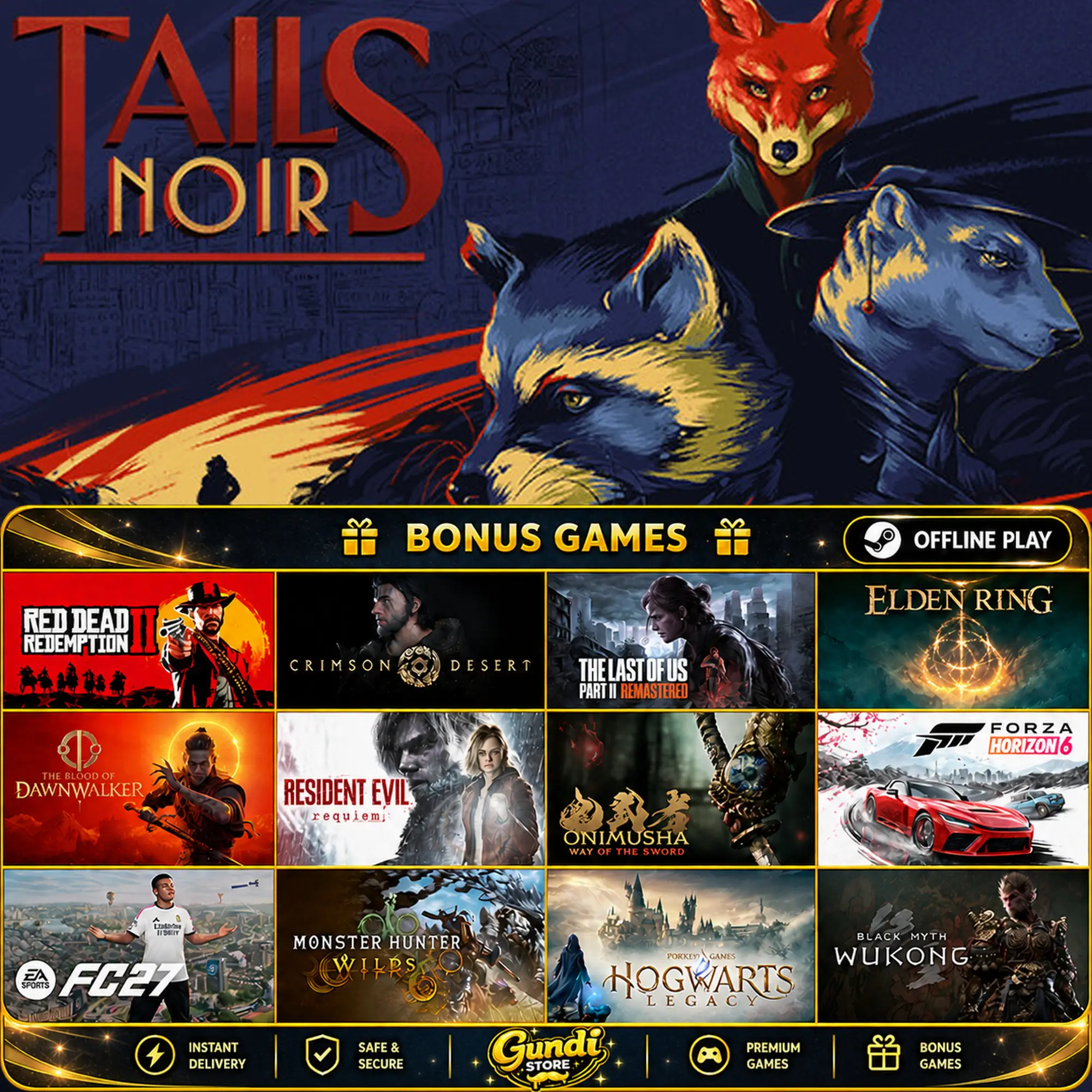 [AUTO CODE] - Tails Noir + BONUS GAME