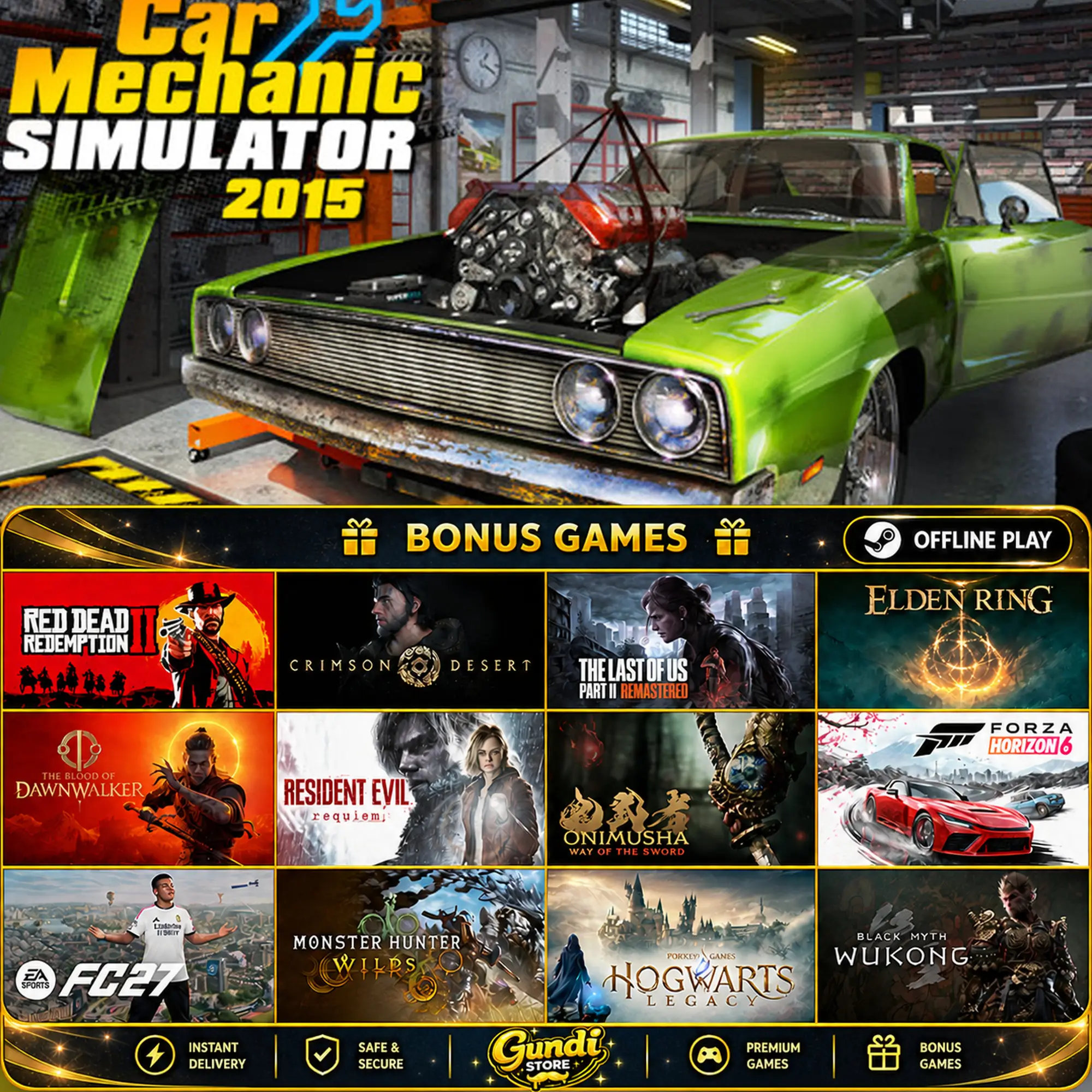 [AUTO CODE] - Car Mechanic Simulator 2015 + BONUS GAME