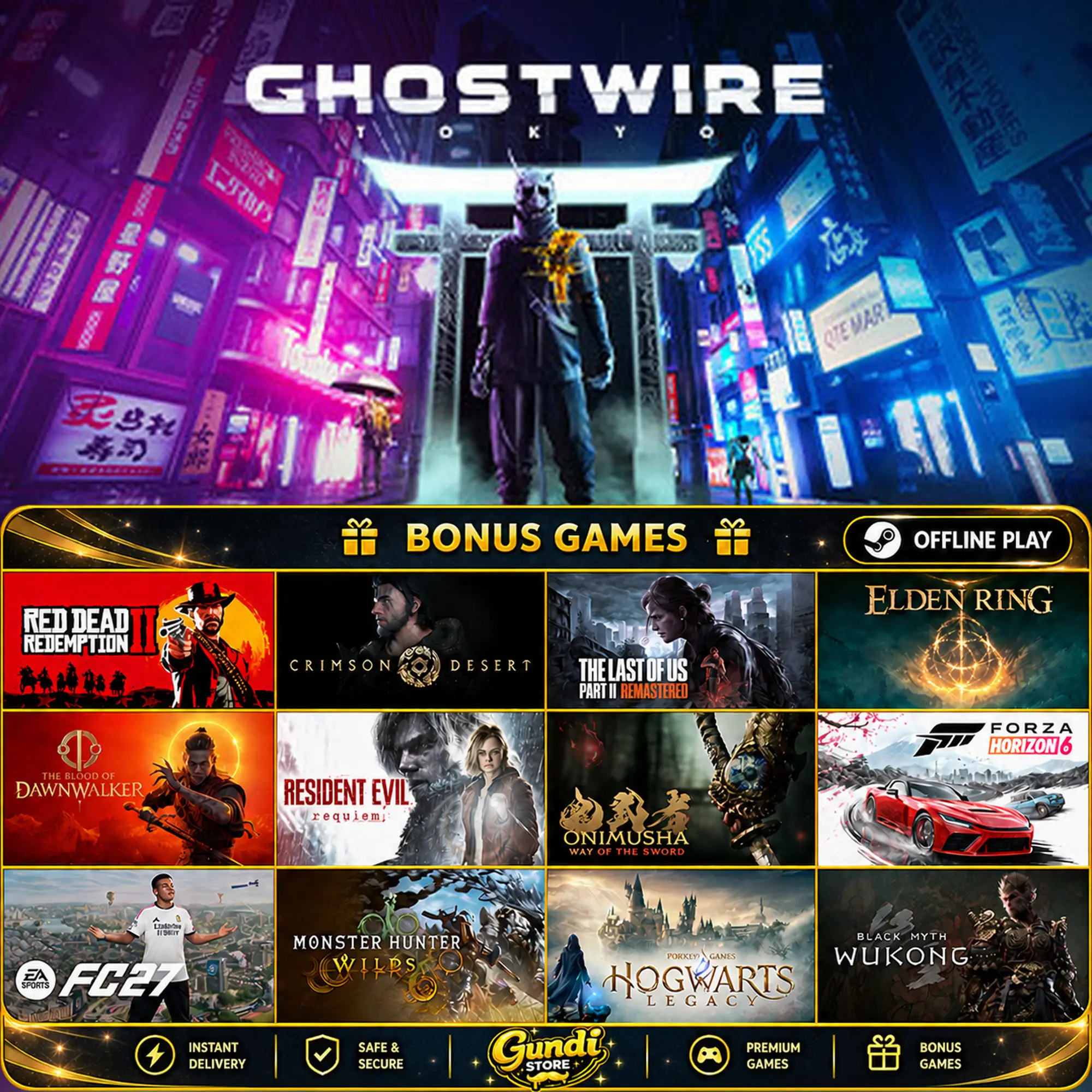 [AUTO CODE] - Ghostwire_ Tokyo + BONUS GAME