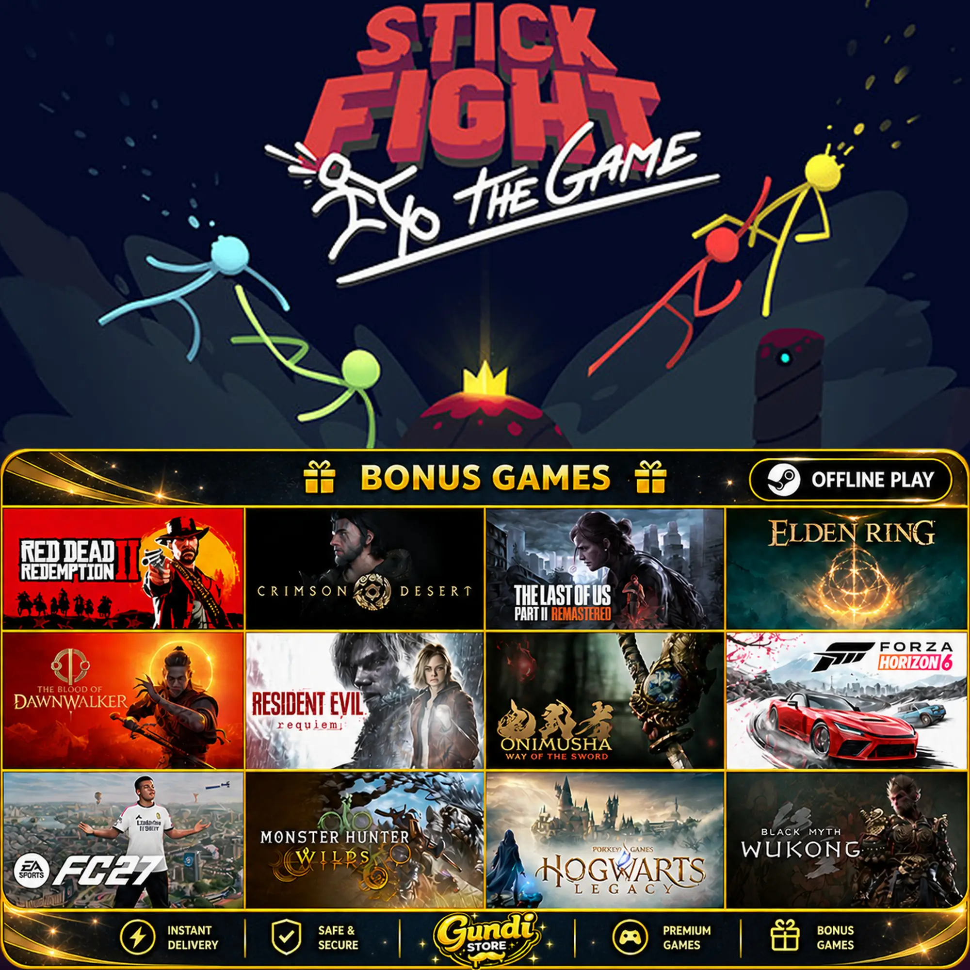 [AUTO CODE] - Stick Fight_ The Game + BONUS GAME