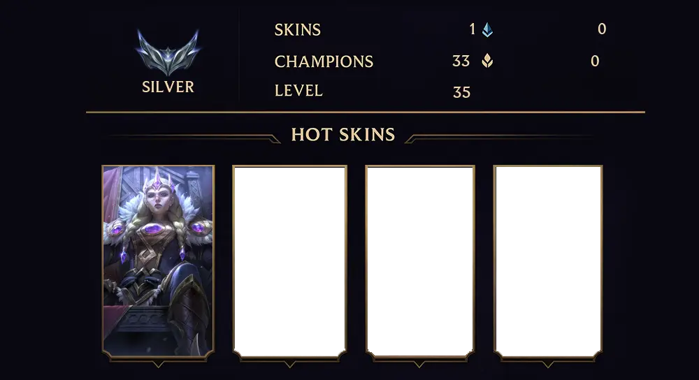 SILVER III - 35 LVL - 1 SKIN