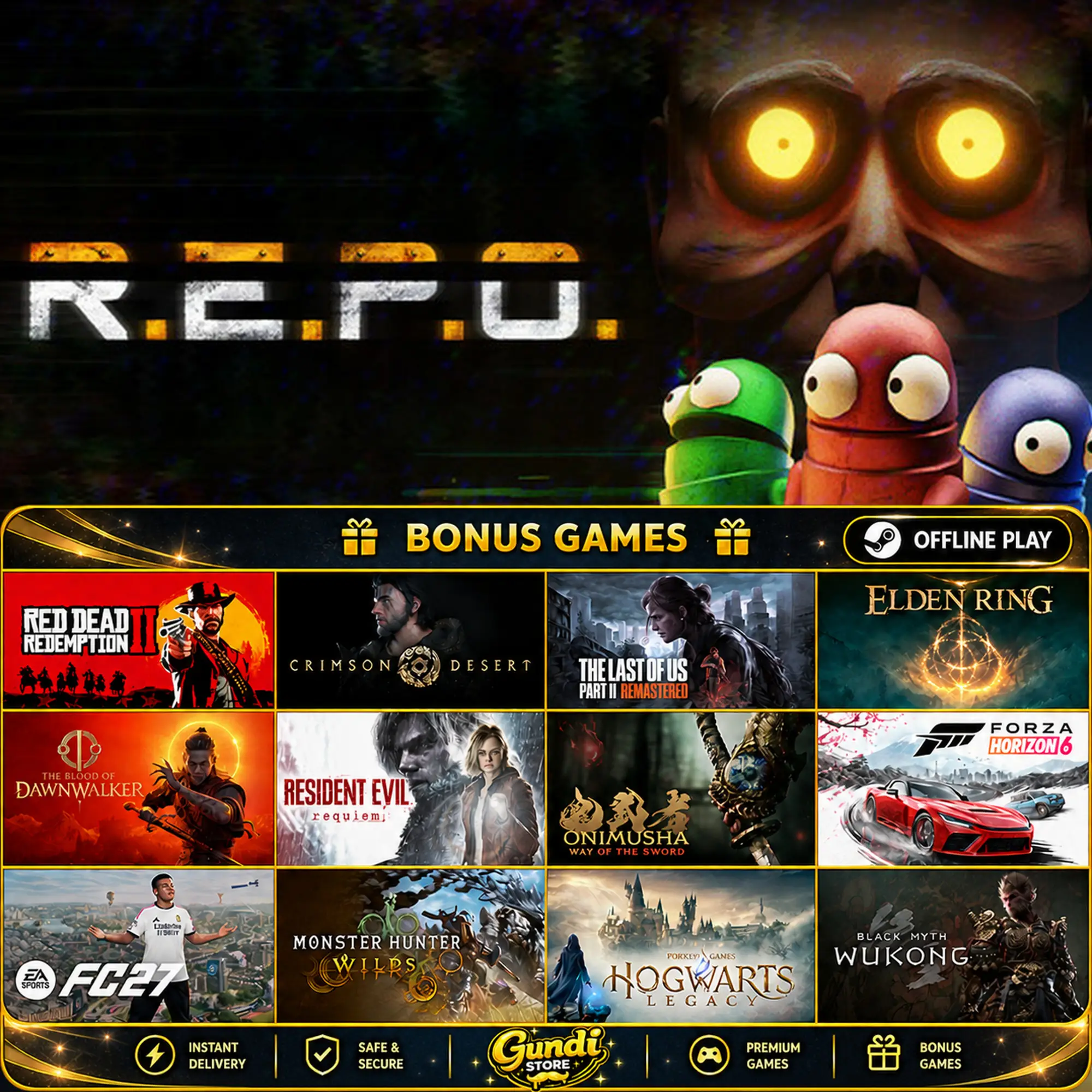 [AUTO CODE] - R.E.P.O + BONUS GAME