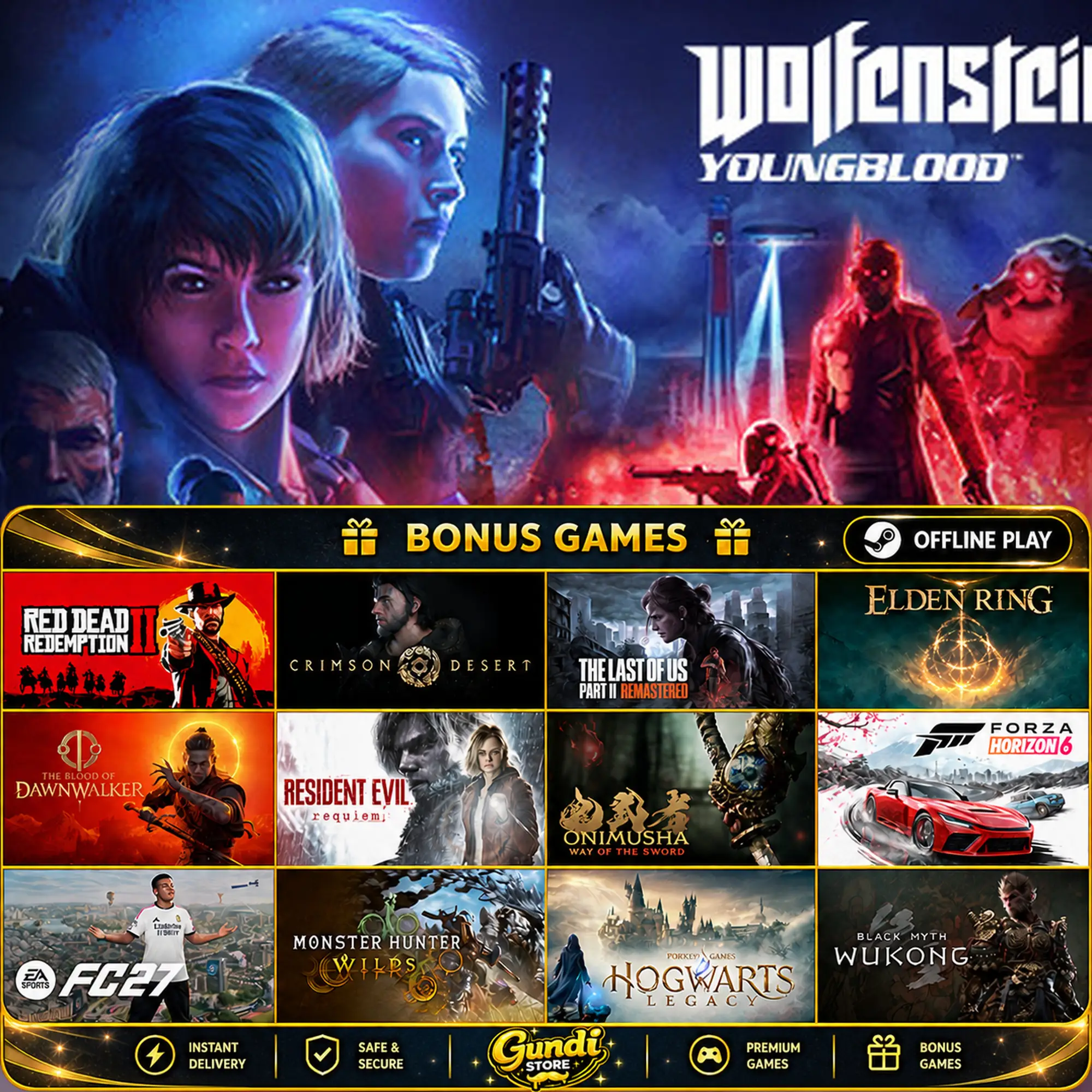 [AUTO CODE] - Wolfenstein_ Youngblood + BONUS GAME