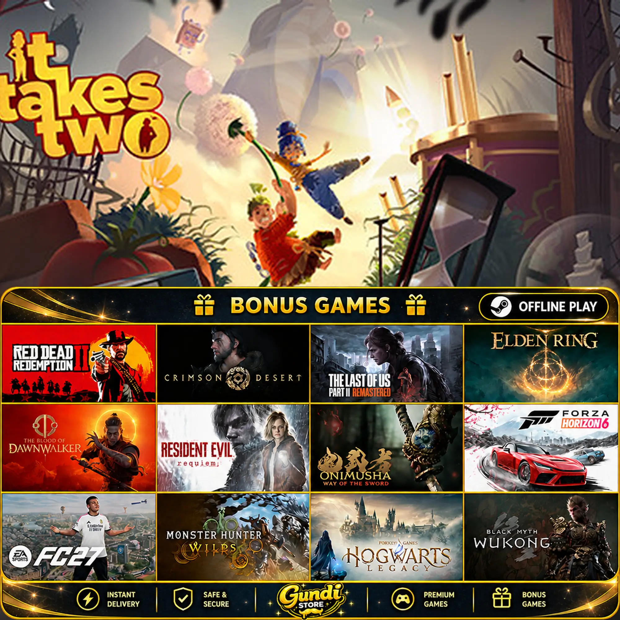 [AUTO CODE] - It Takes Two + BONUS GAME