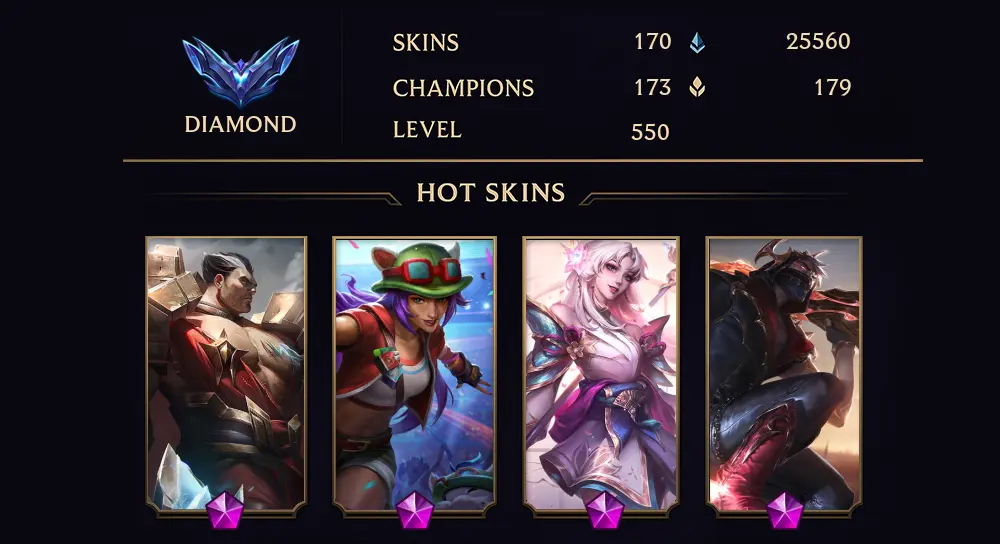 DIAMOND III - 550 LVL - 170 SKIN
