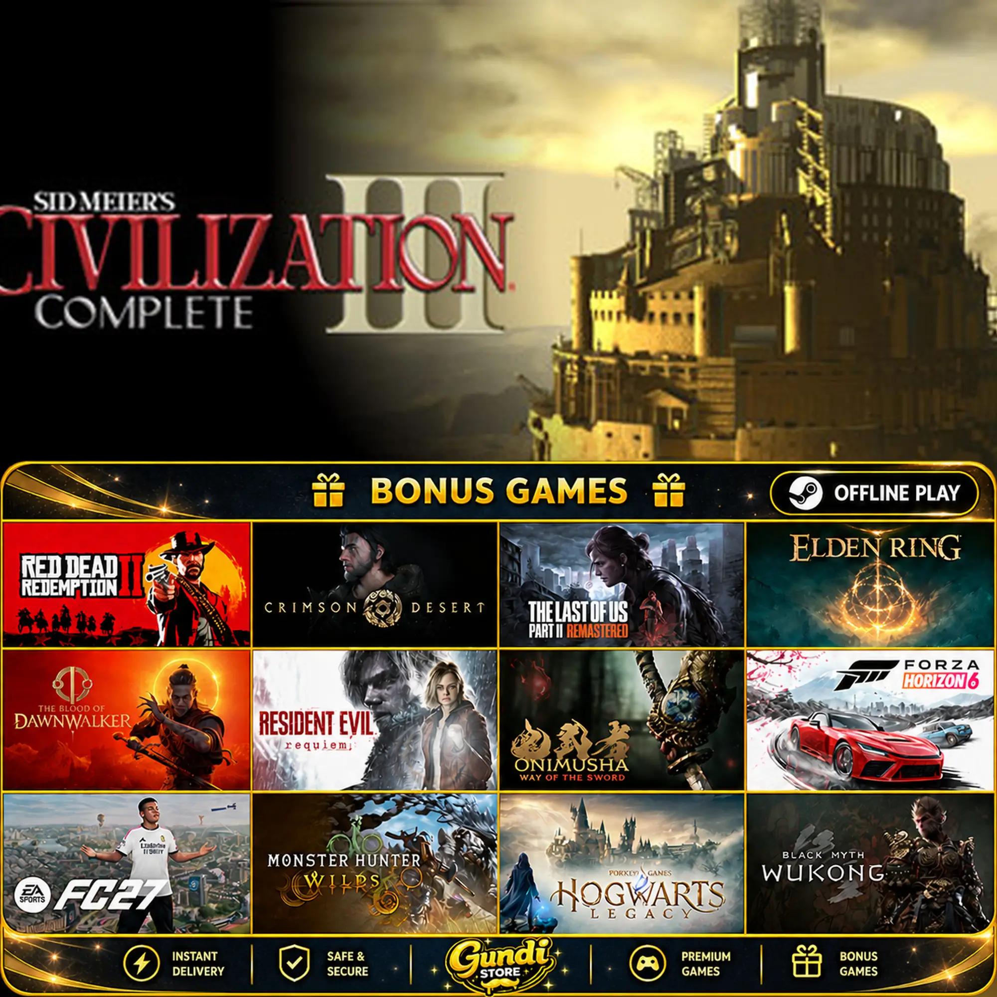 [AUTO CODE] - Sid Meier's Civilization III Complete + BONUS GAME