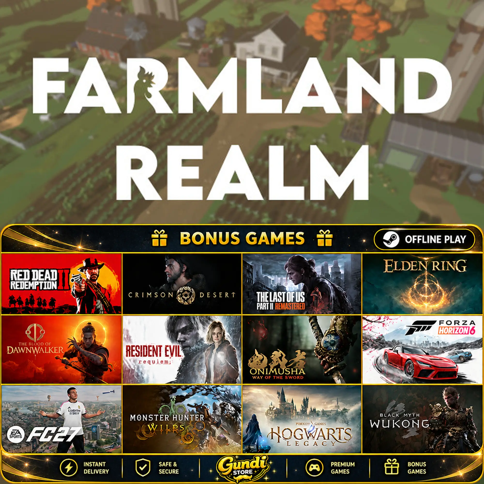[AUTO CODE] - Farmland Realm + BONUS GAME