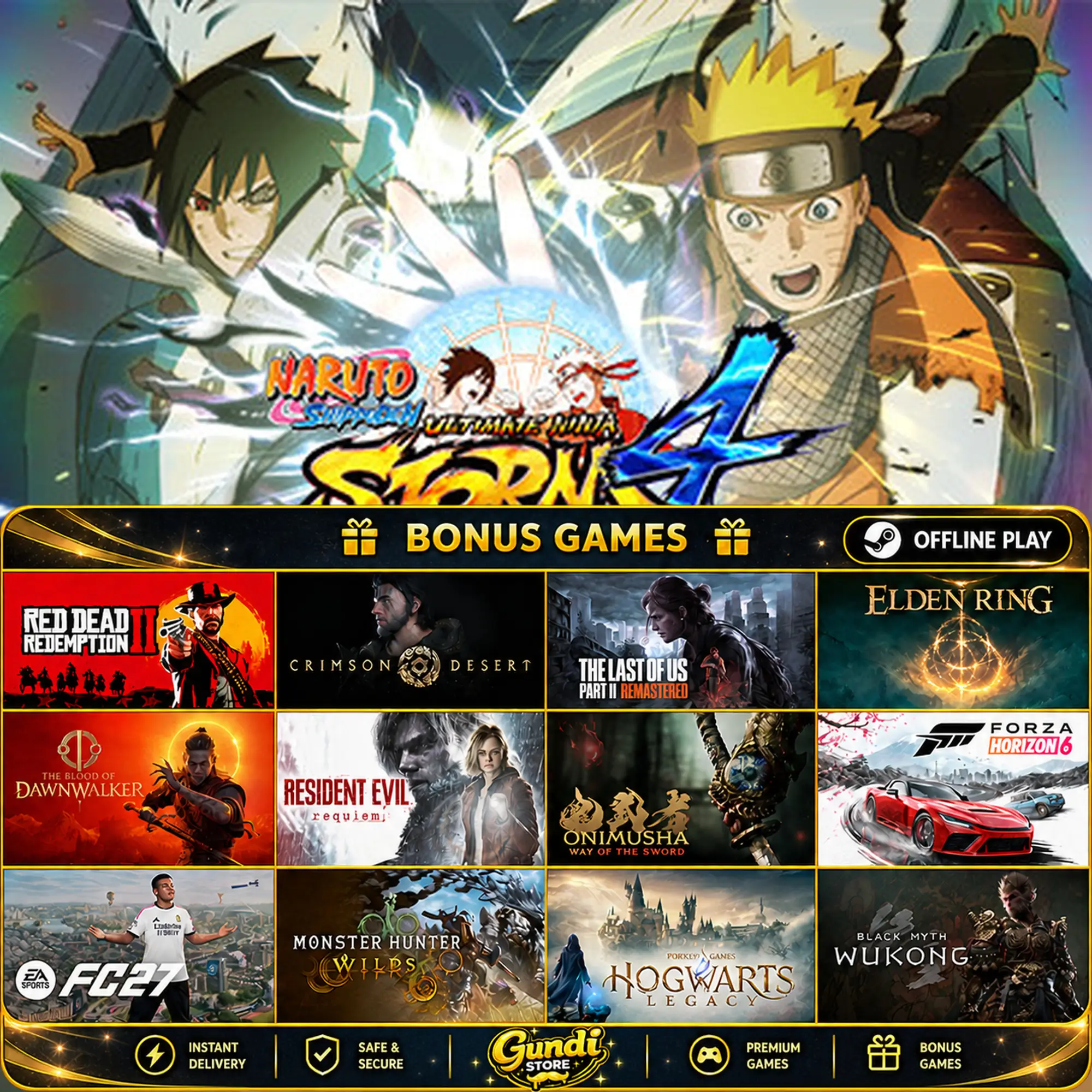 [AUTO CODE] - NARUTO SHIPPUDEN_ Ultimate Ninja STORM 4 + BONUS GAME