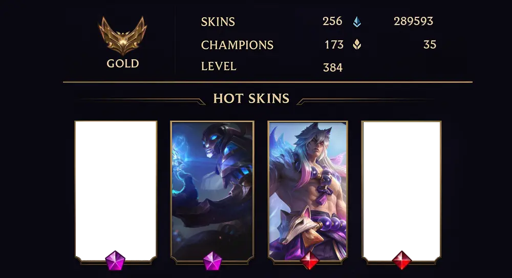 GOLD II - 384 LVL - 256 SKIN