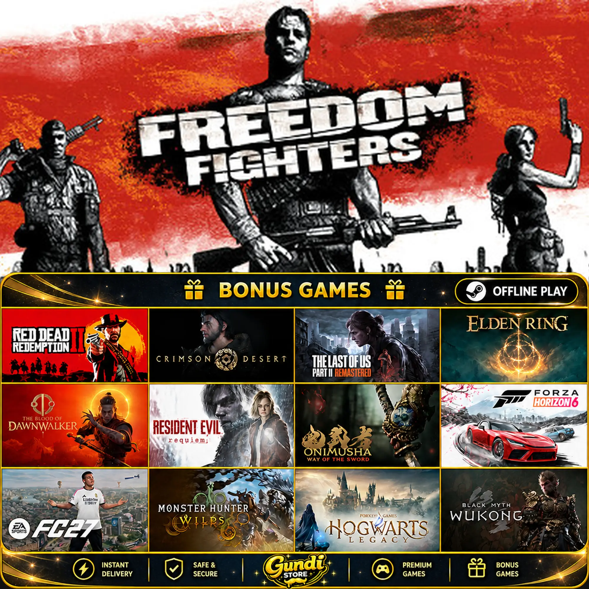 [AUTO CODE] - Freedom Fighters + BONUS GAME