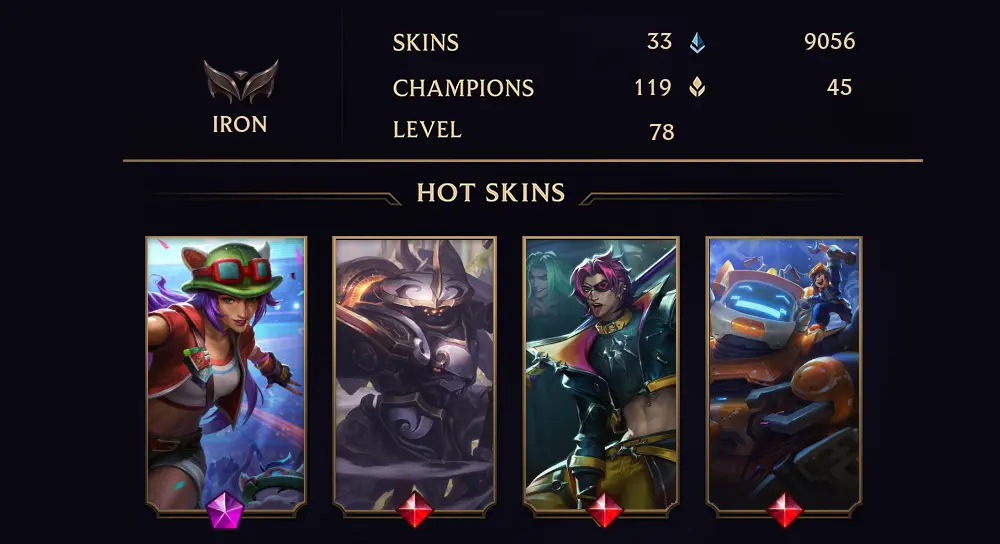 IRON I - 78 LVL - 33 SKIN