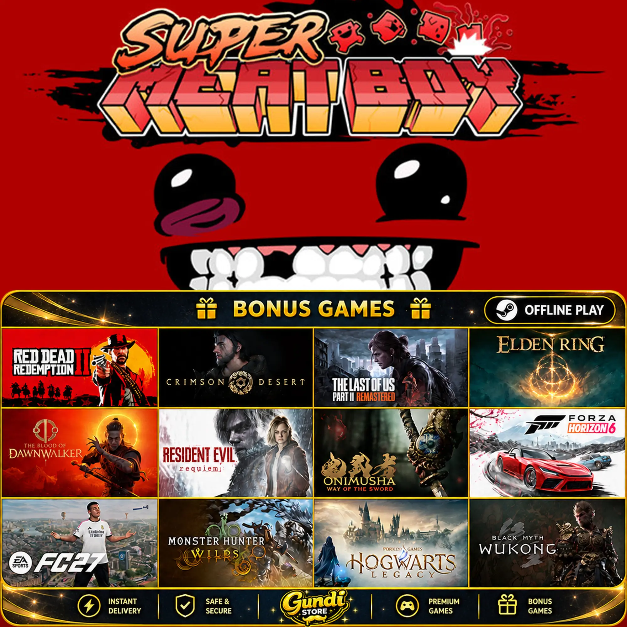 [AUTO CODE] - Super Meat Boy + BONUS GAME