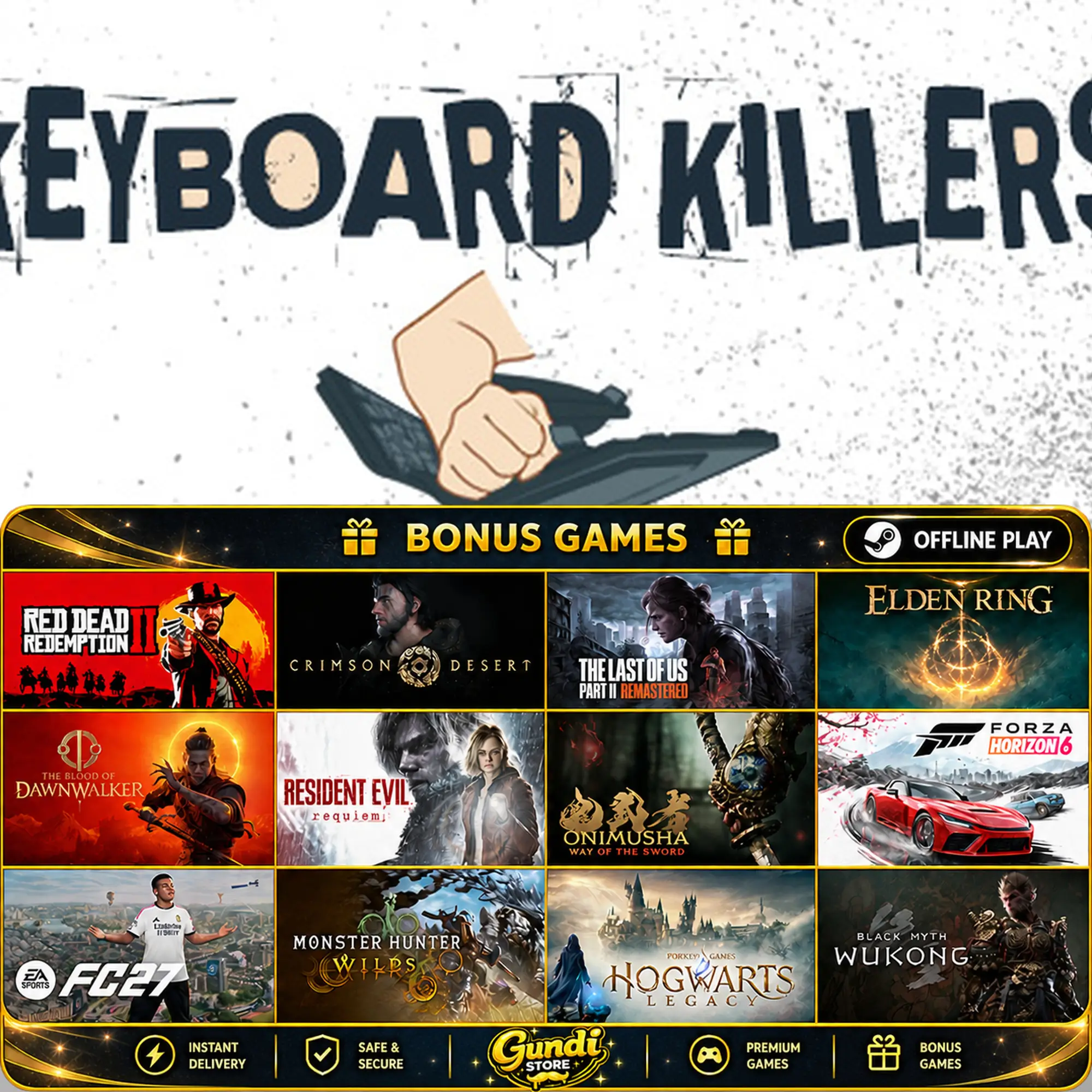 [AUTO CODE] - Keyboard Killers + BONUS GAME