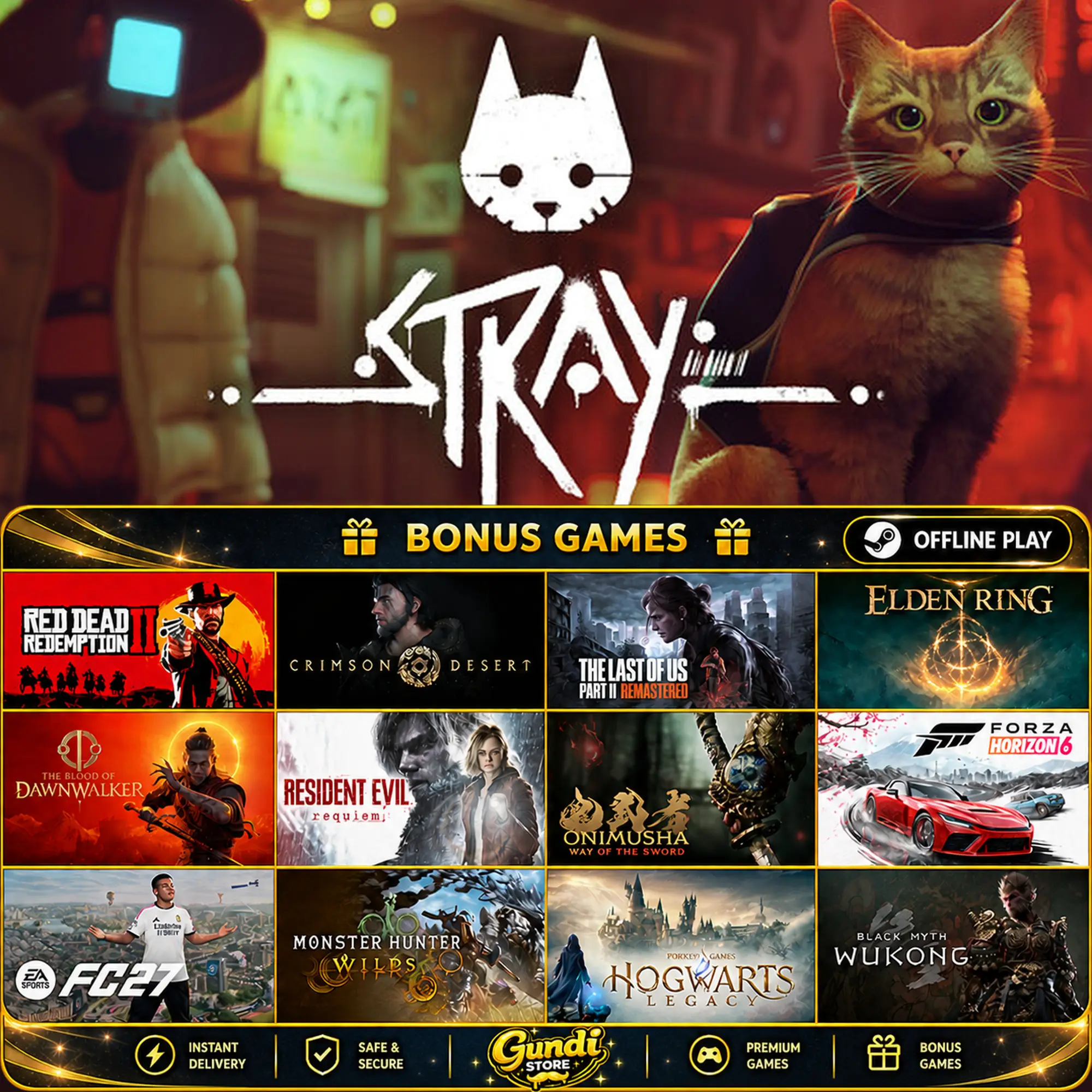 [AUTO CODE] - Stray + BONUS GAME