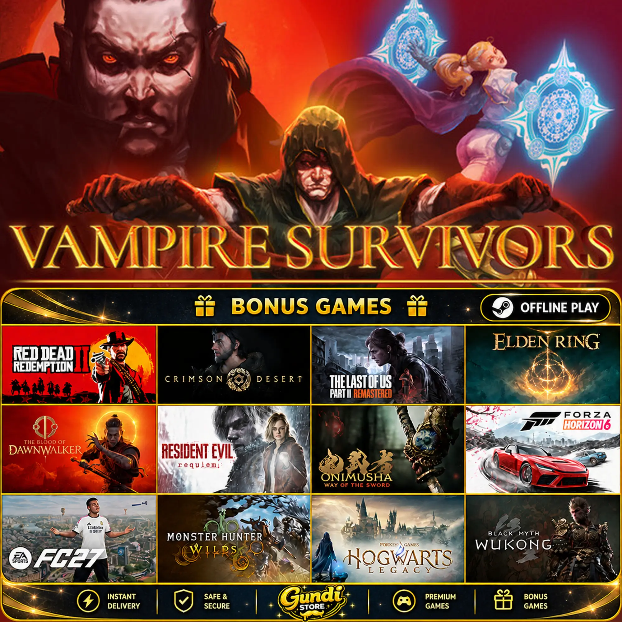[AUTO CODE] - Vampire Survivors + BONUS GAME
