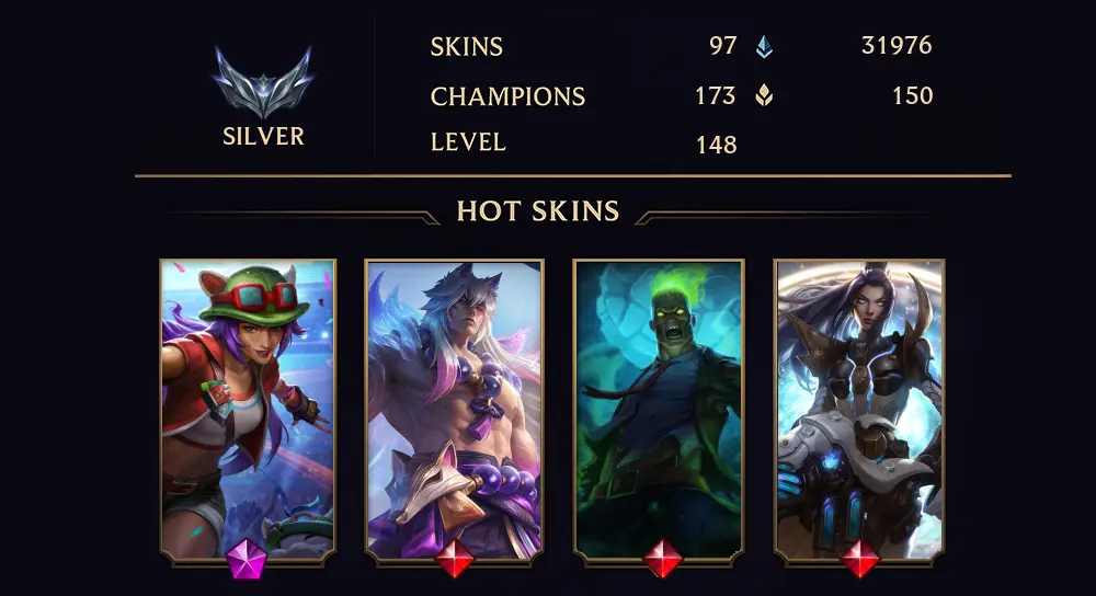 SILVER I - 148 LVL - 97 SKIN
