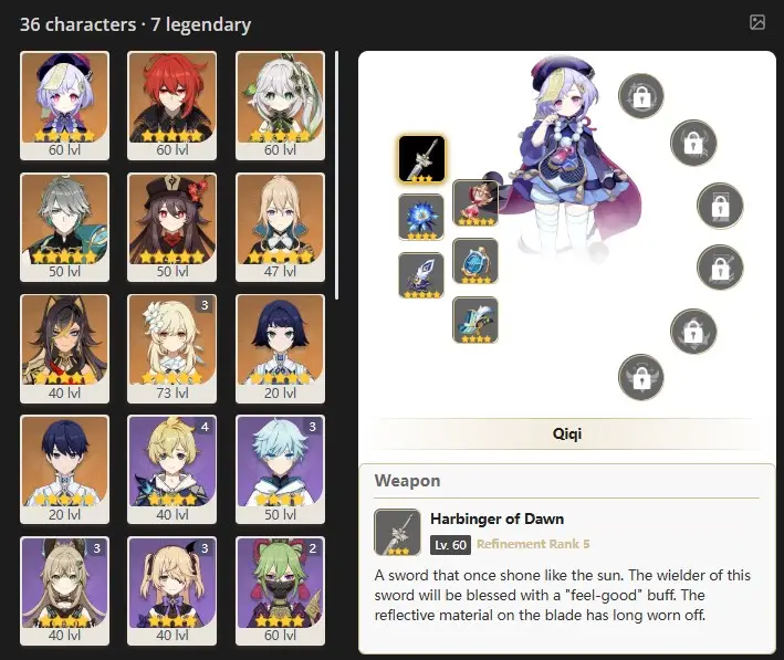 EU- AR:47- 36 CHARACTERS [ 12 - 5 STARS CHARACTERS ]