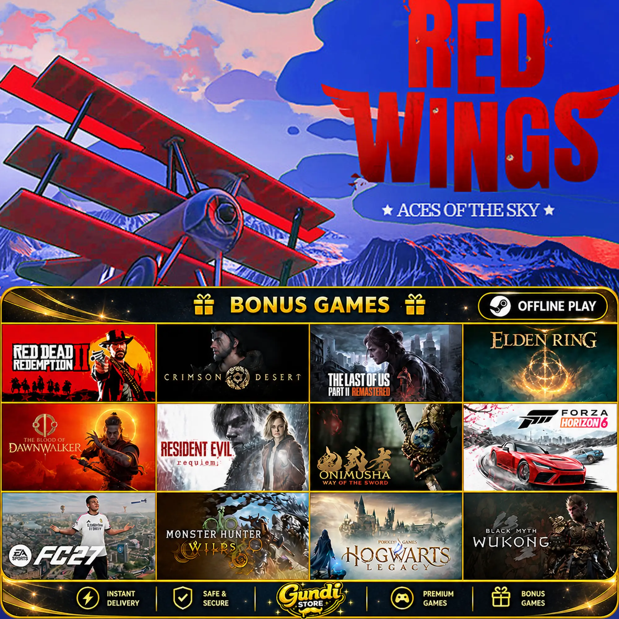 [AUTO CODE] - Red Wings + BONUS GAME