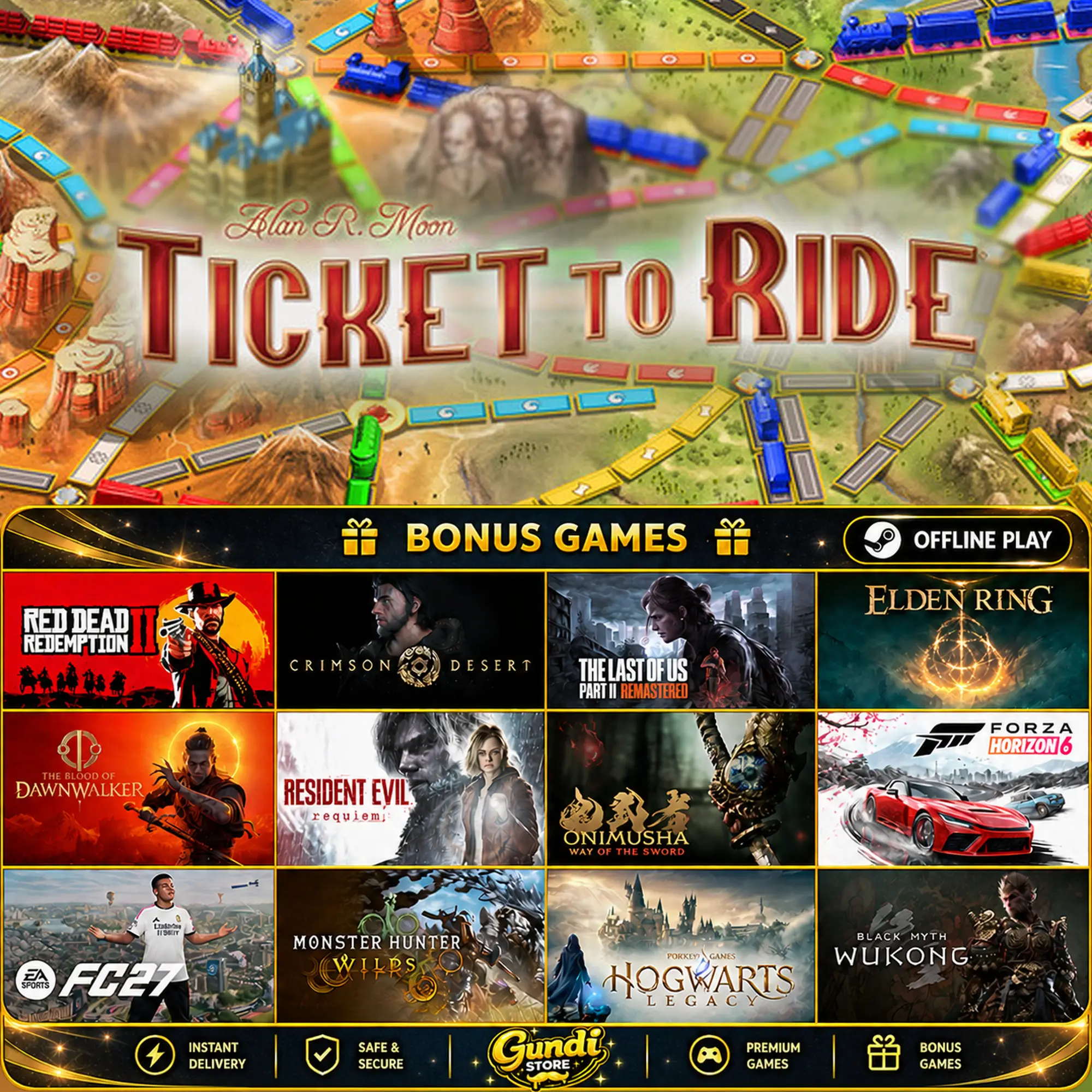 [AUTO CODE] - Ticket to Ride® + BONUS GAME