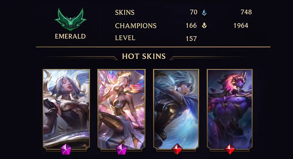 EMERALD IV - 157 LVL - 70 SKIN