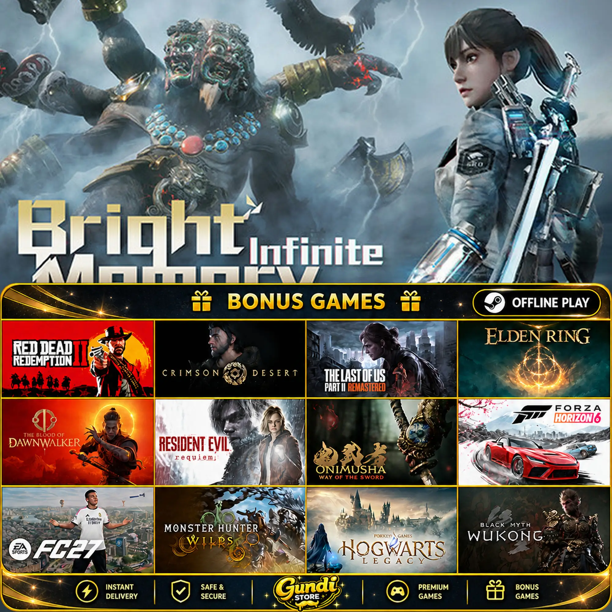 [AUTO CODE] - Bright Memory_ Infinite + BONUS GAME