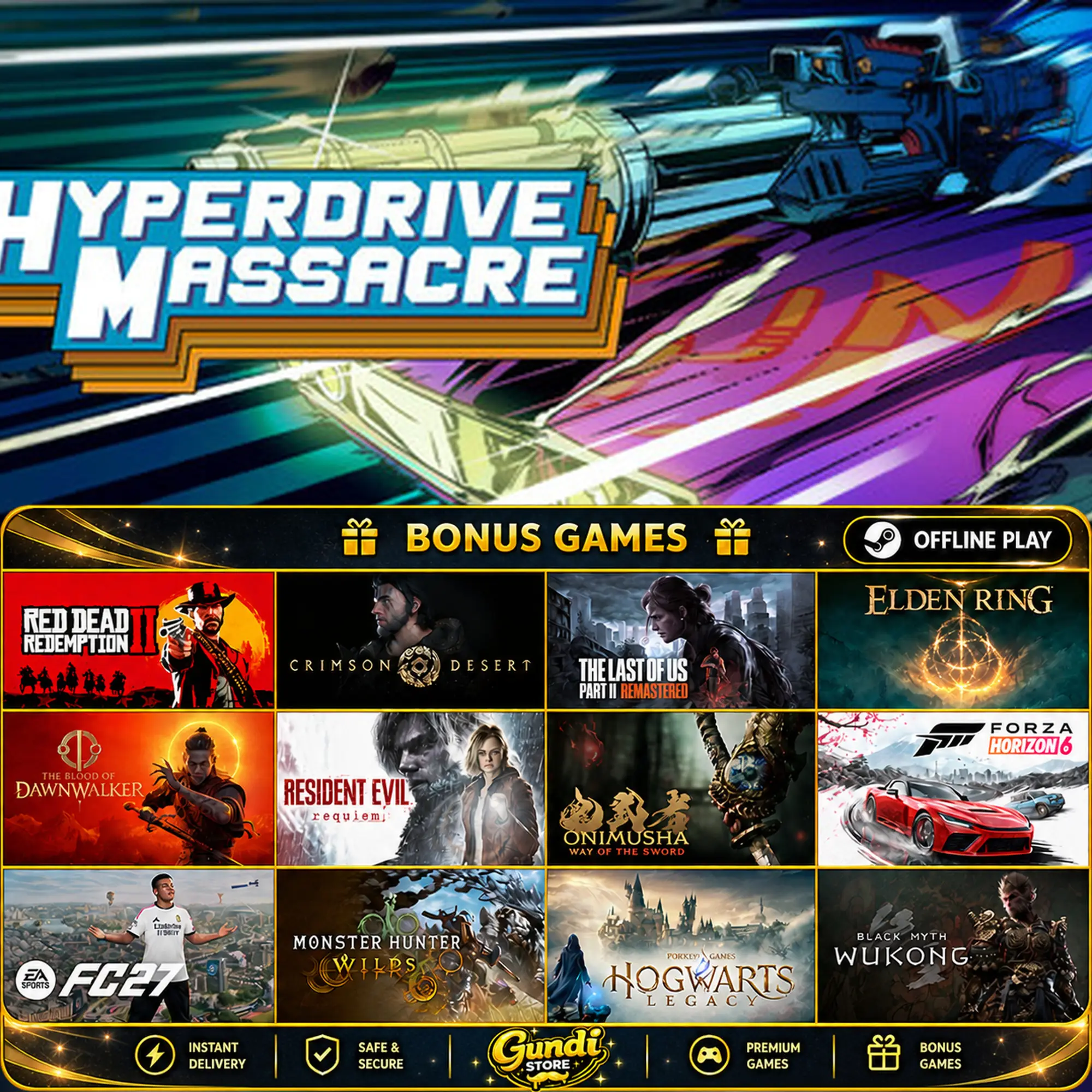 [AUTO CODE] - Hyperdrive Massacre + BONUS GAME