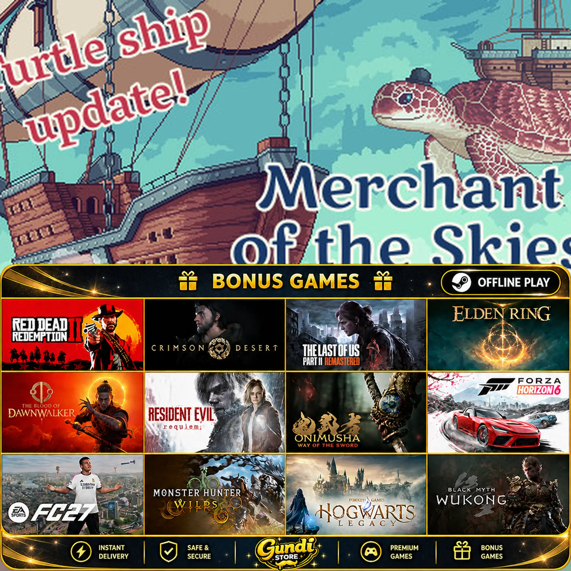 [AUTO CODE] - Merchant of the Skies + BONUS GAME