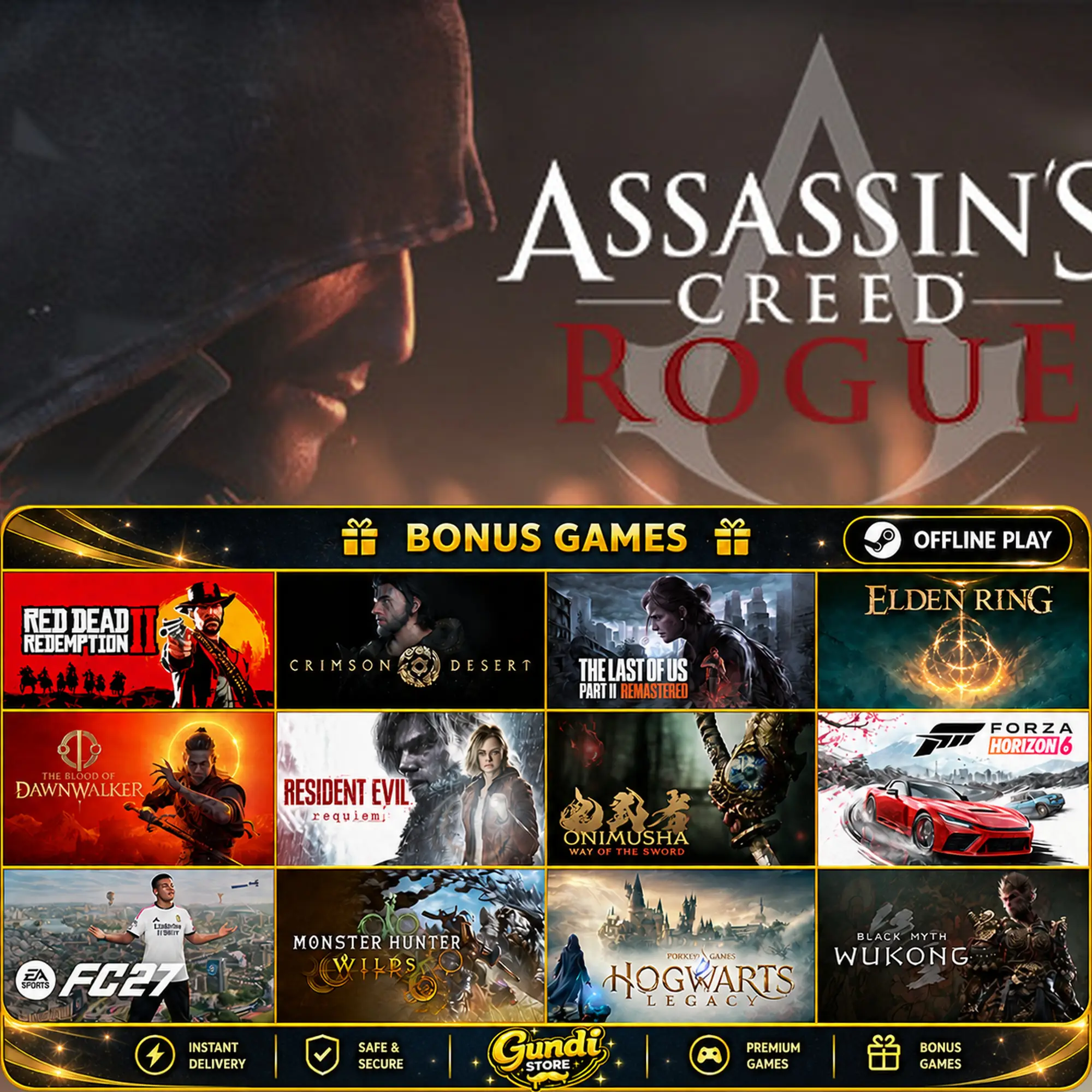 [AUTO CODE] - Assassin's Creed Rogue + BONUS GAME