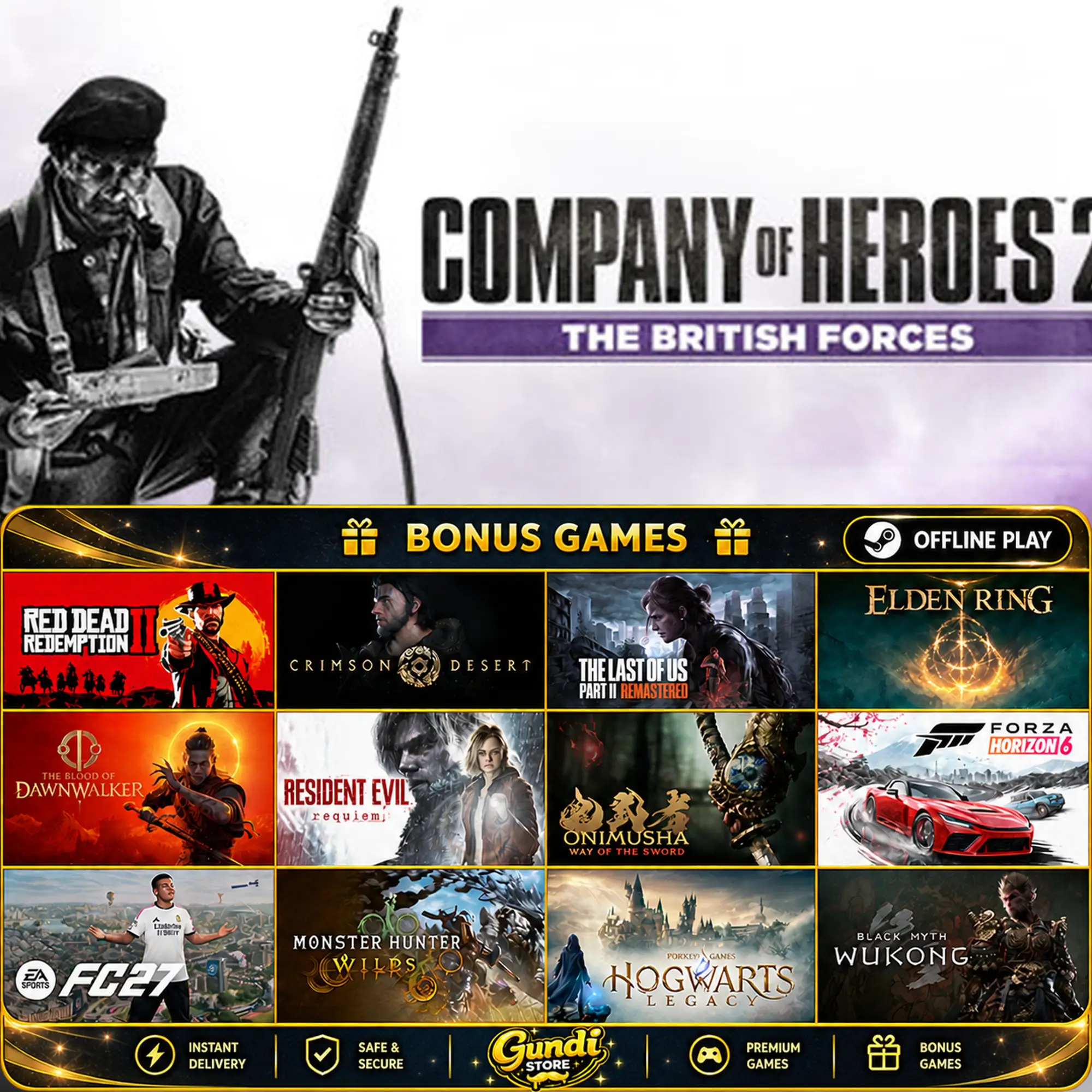 [AUTO CODE] - Company of Heroes 2_ The British Forces + BONUS GAME