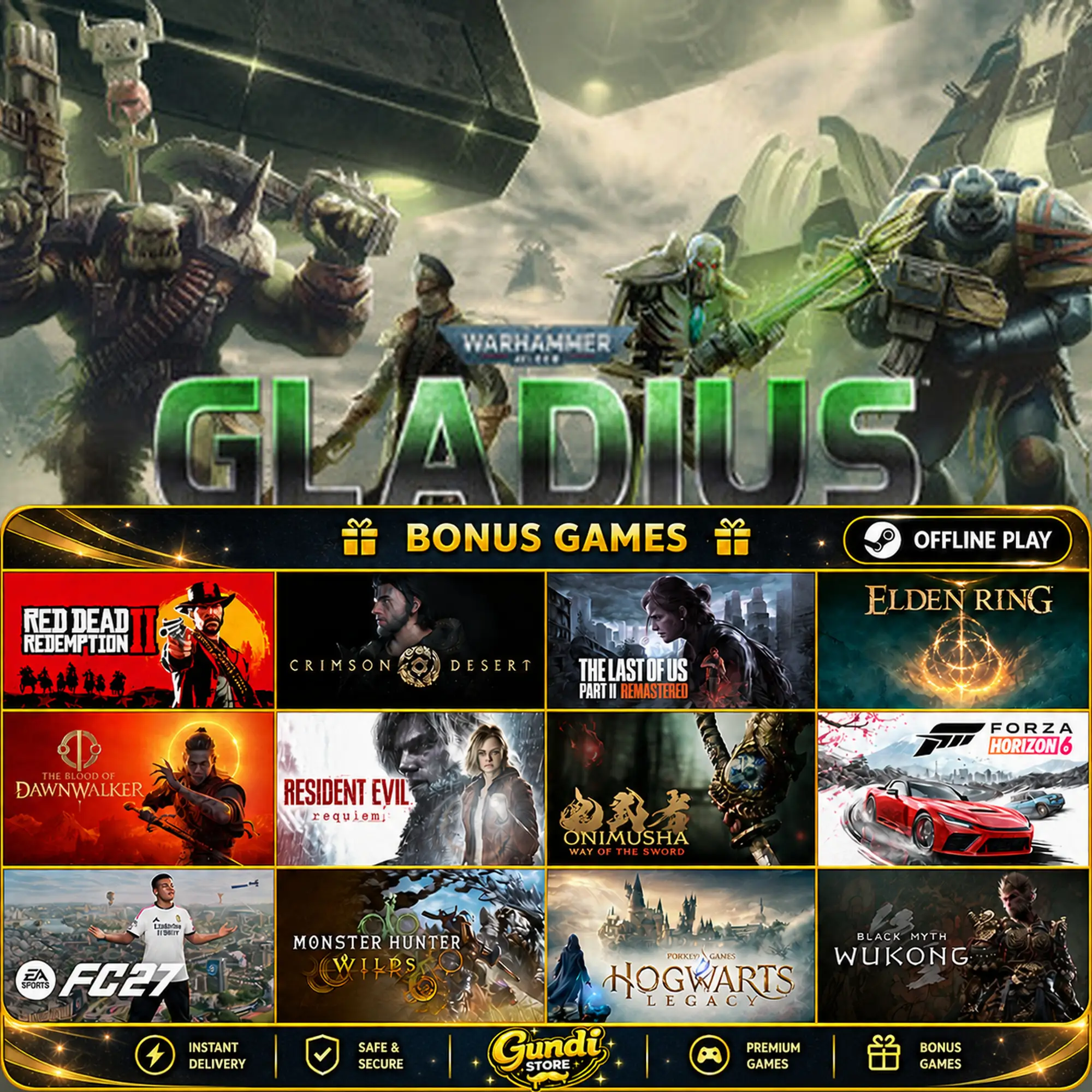 [AUTO CODE] - Warhammer 40,000_ Gladius - Relics of War + BONUS GAME