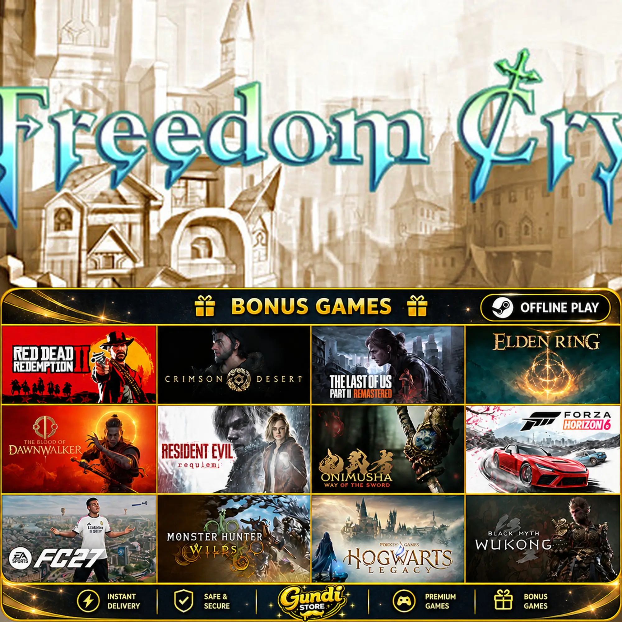 [AUTO CODE] - Freedom Cry + BONUS GAME