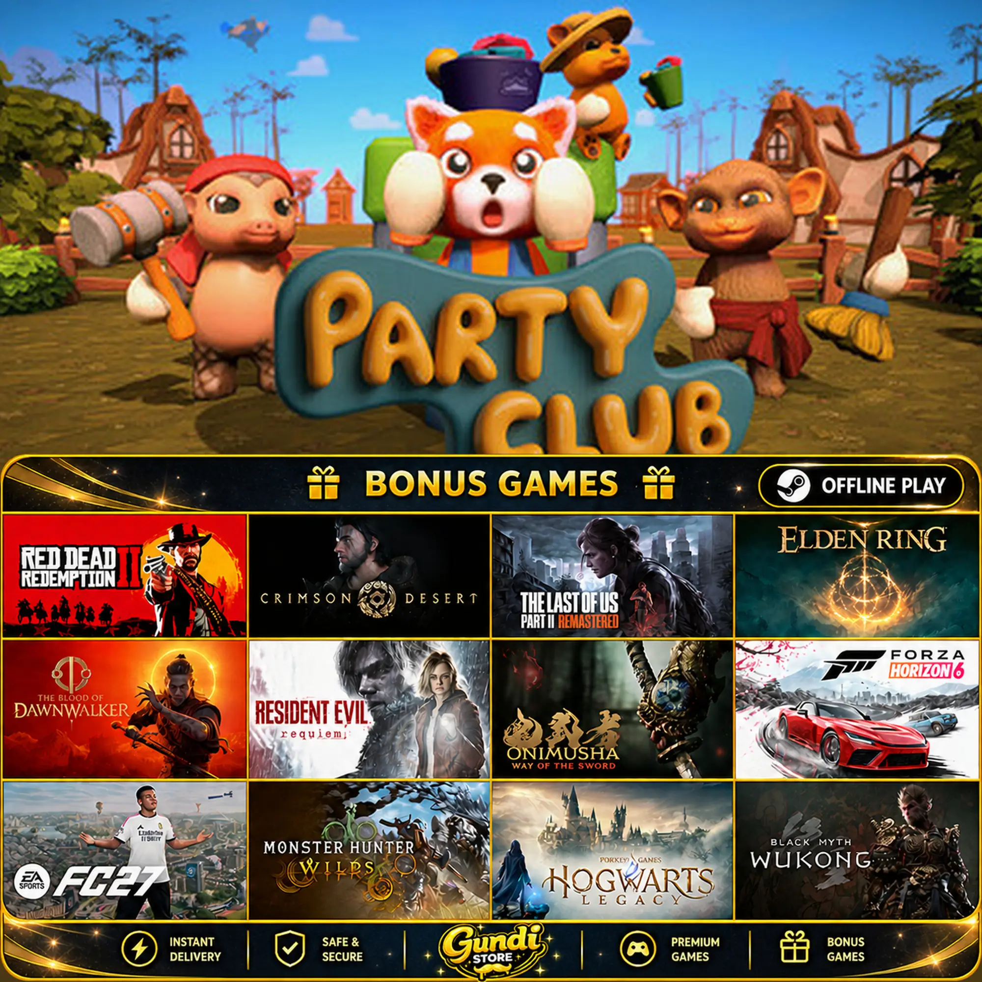 [AUTO CODE] - Party Club + BONUS GAME